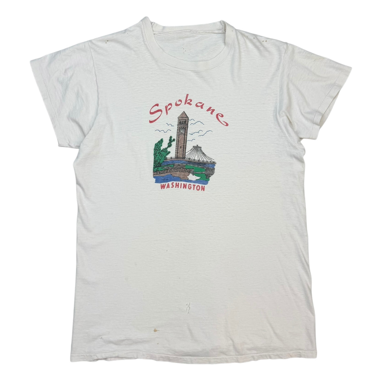 Vintage Spokane Washington Tee White