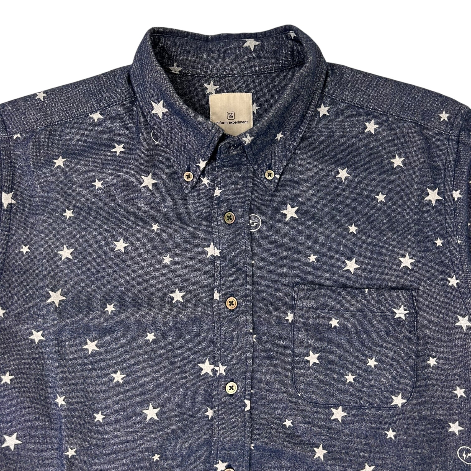 Uniform Experiment Star Flannel Long Sleeve Button Up Shirt
