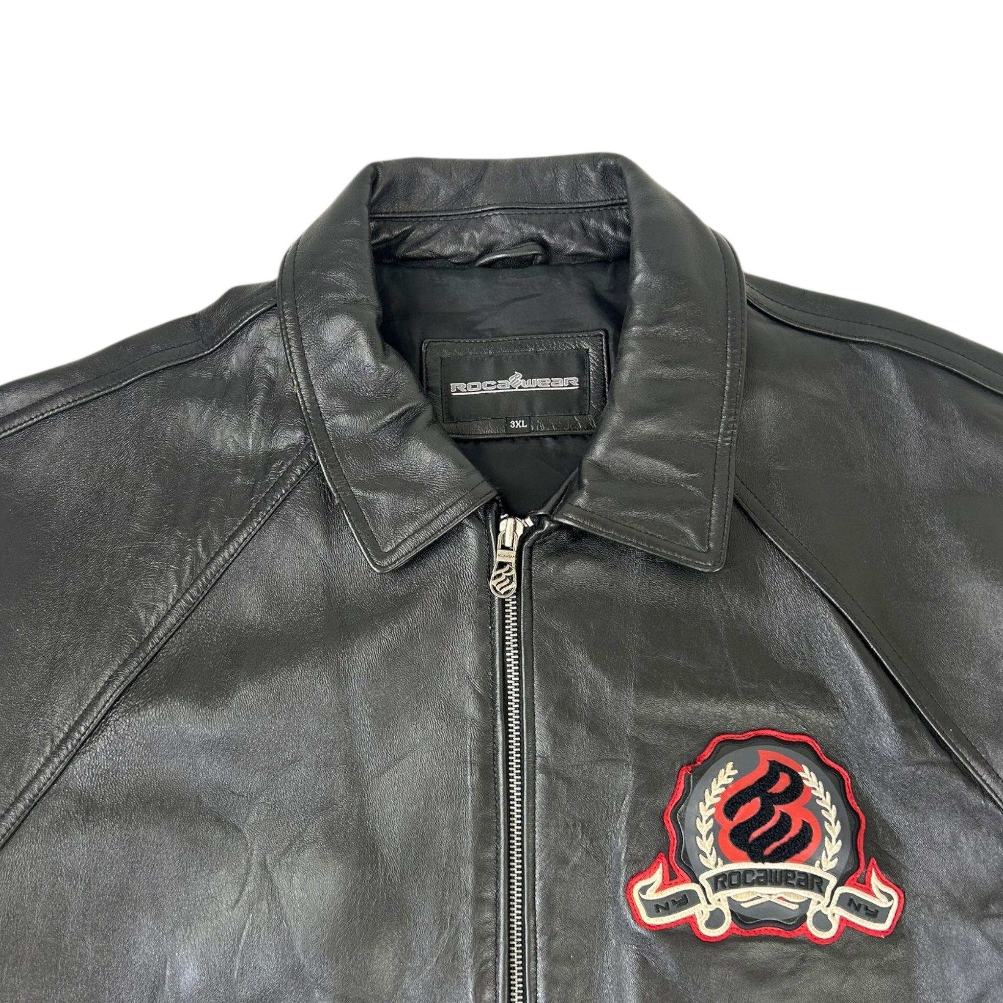 Vintage Rocawear Leathet Jacket Black