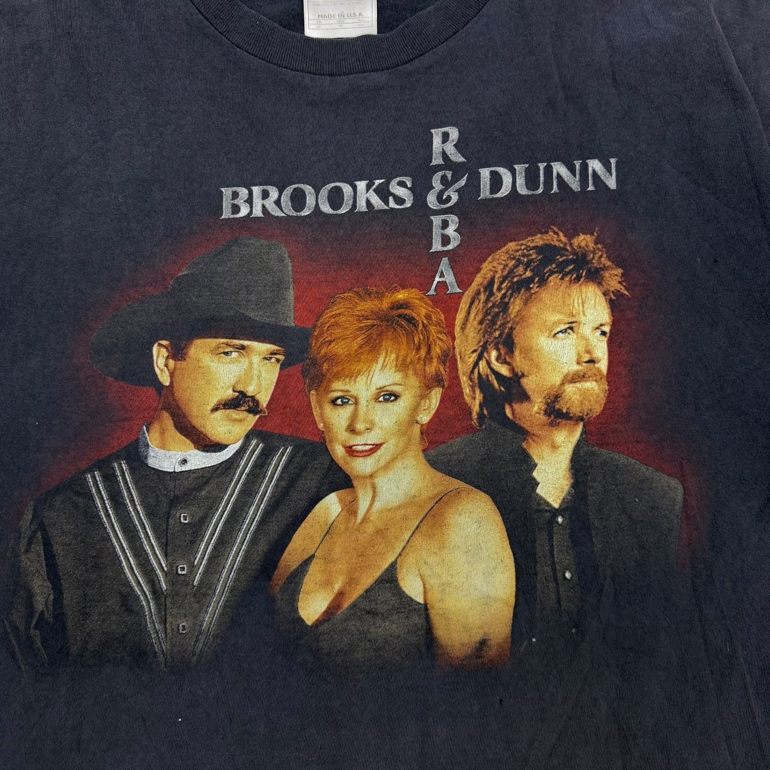 1998 Brooks & Dunn And Reba Tour Tee Black