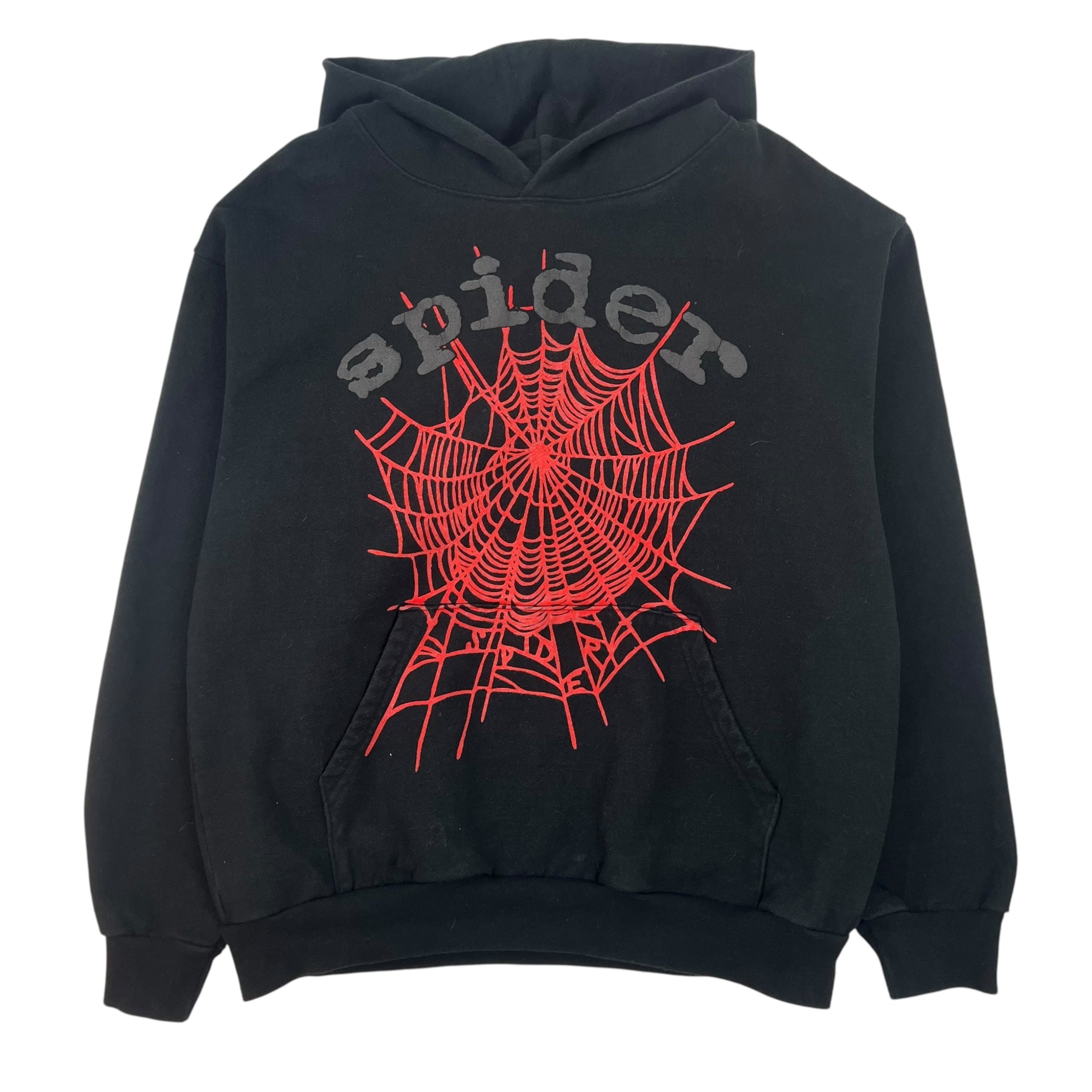 Sp5der OG Web Hoodie Black/Red