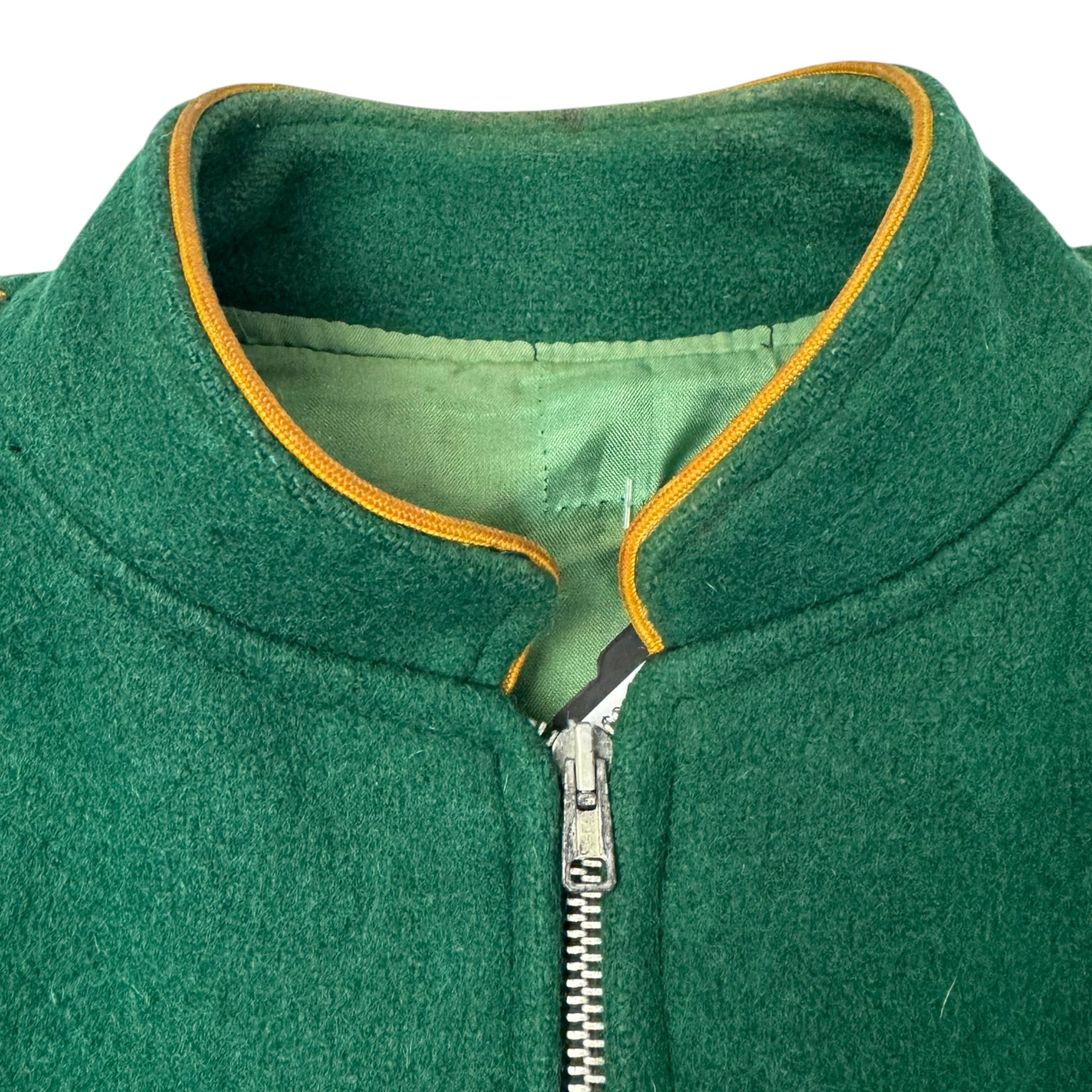 Vintage Wool Zip Up Jacket Green