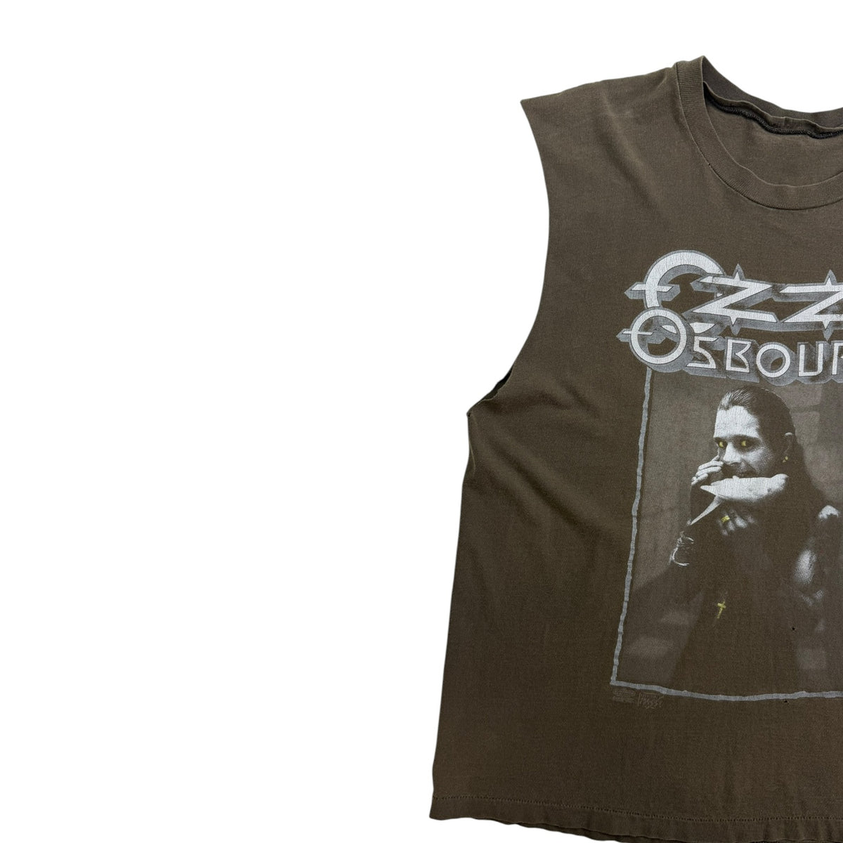 Vintage Ozzy Osbourne 'Bloody Show' Chopped Tank Top Black