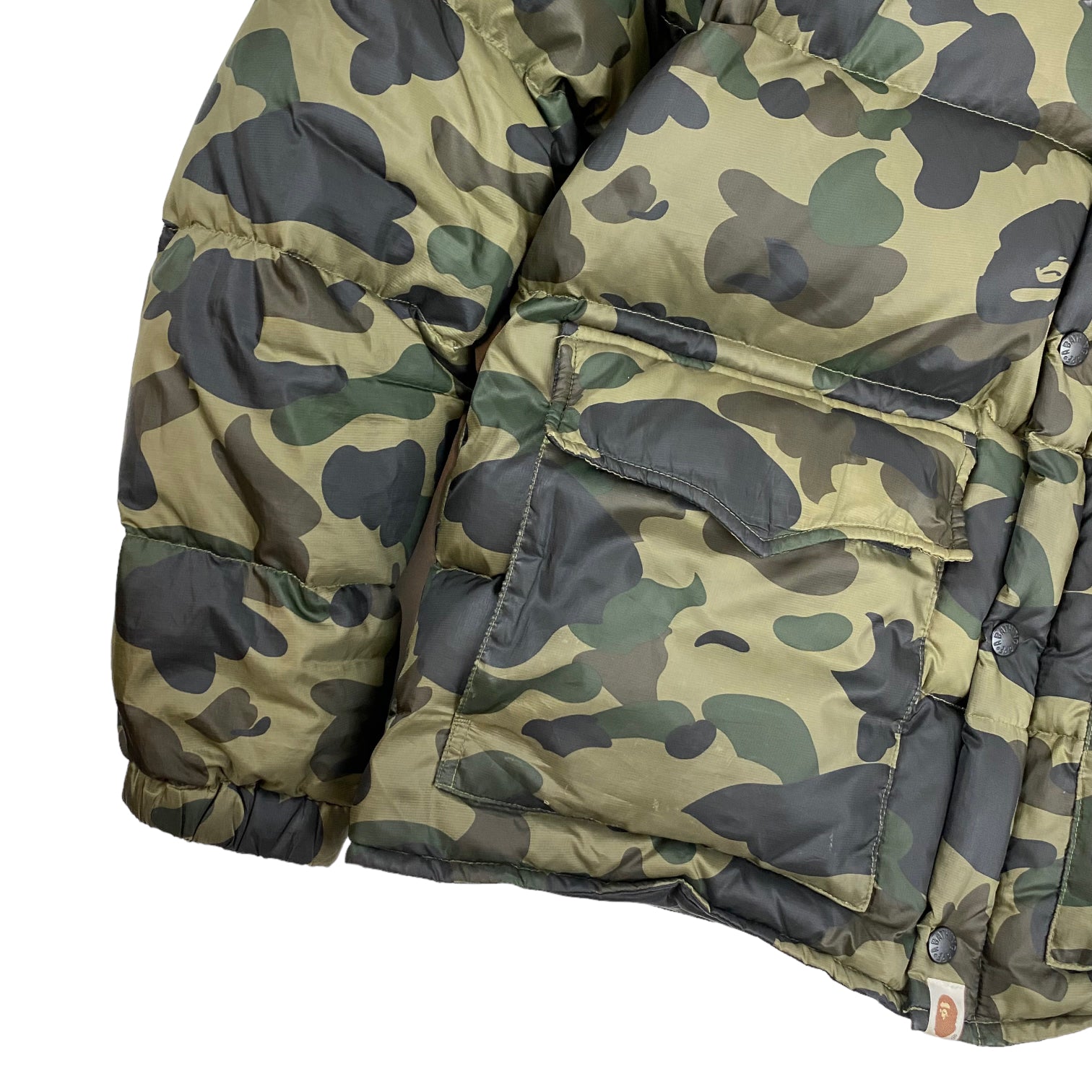 Bape Camo Puffer Jacket Green