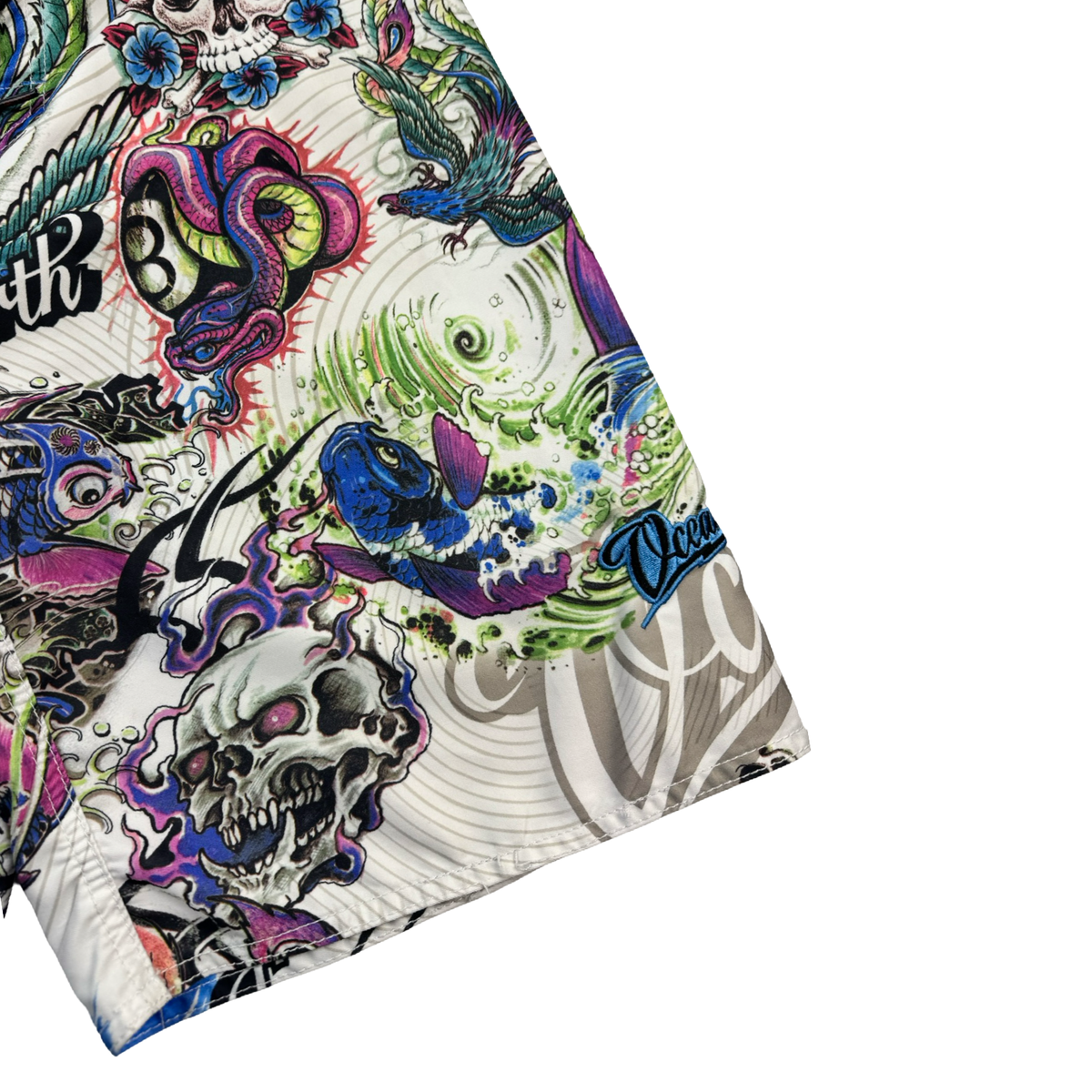 Vintage Ocean Earth Cyber Tattoo Mall Goth Shorts