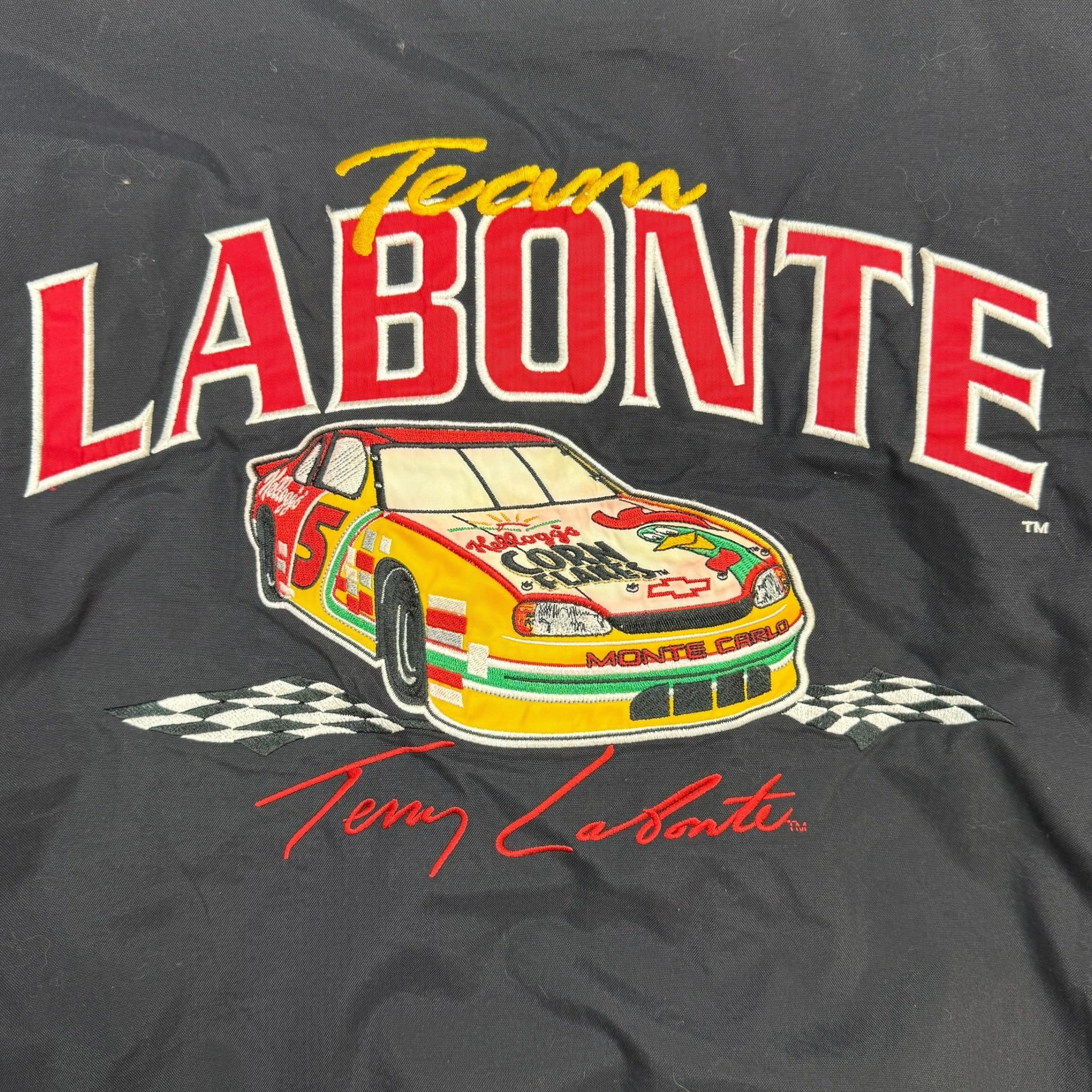 Vintage NASCAR Team Labonte Racing Jacket Black