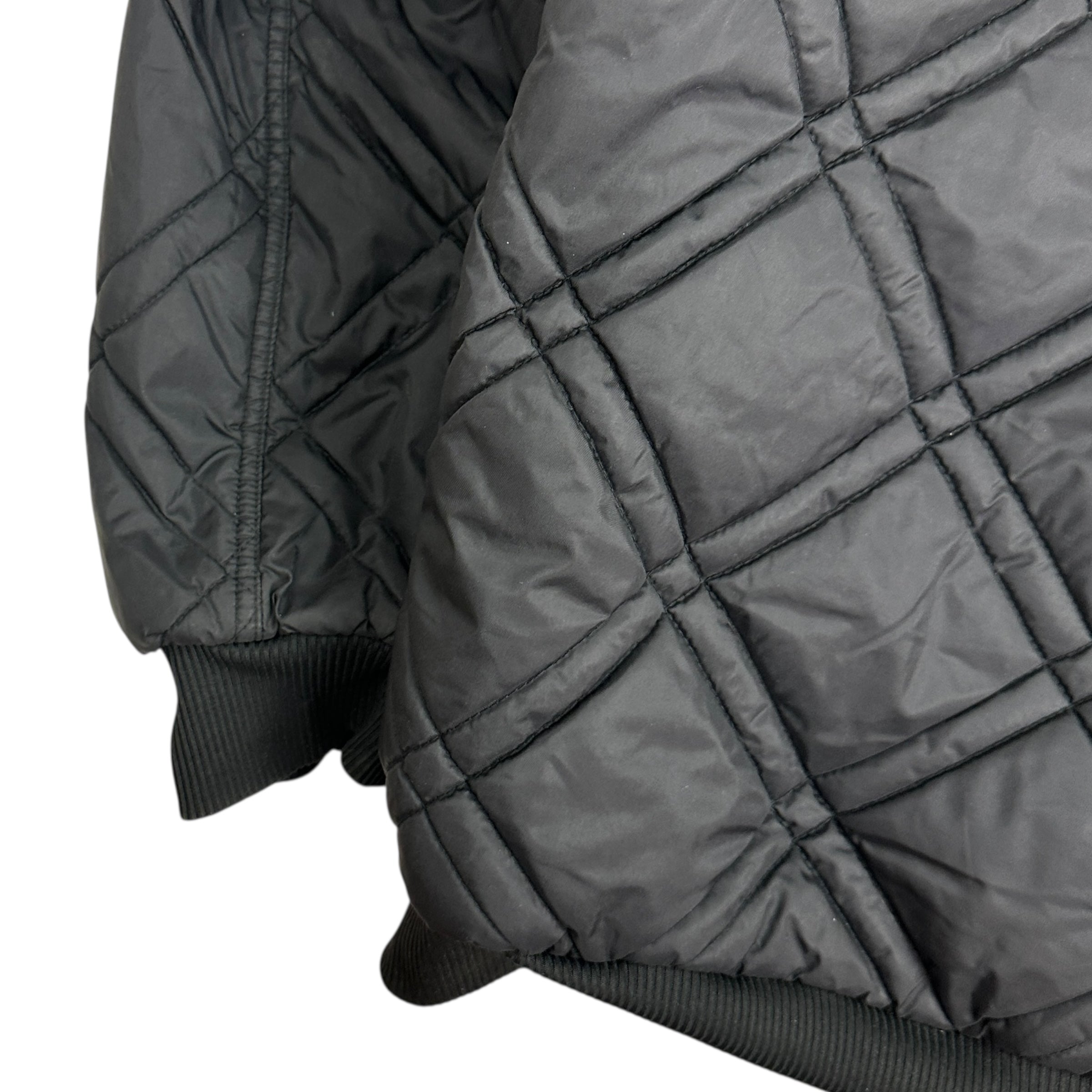 Vintage Nike Reversible Quilted Bomber Jacket Black