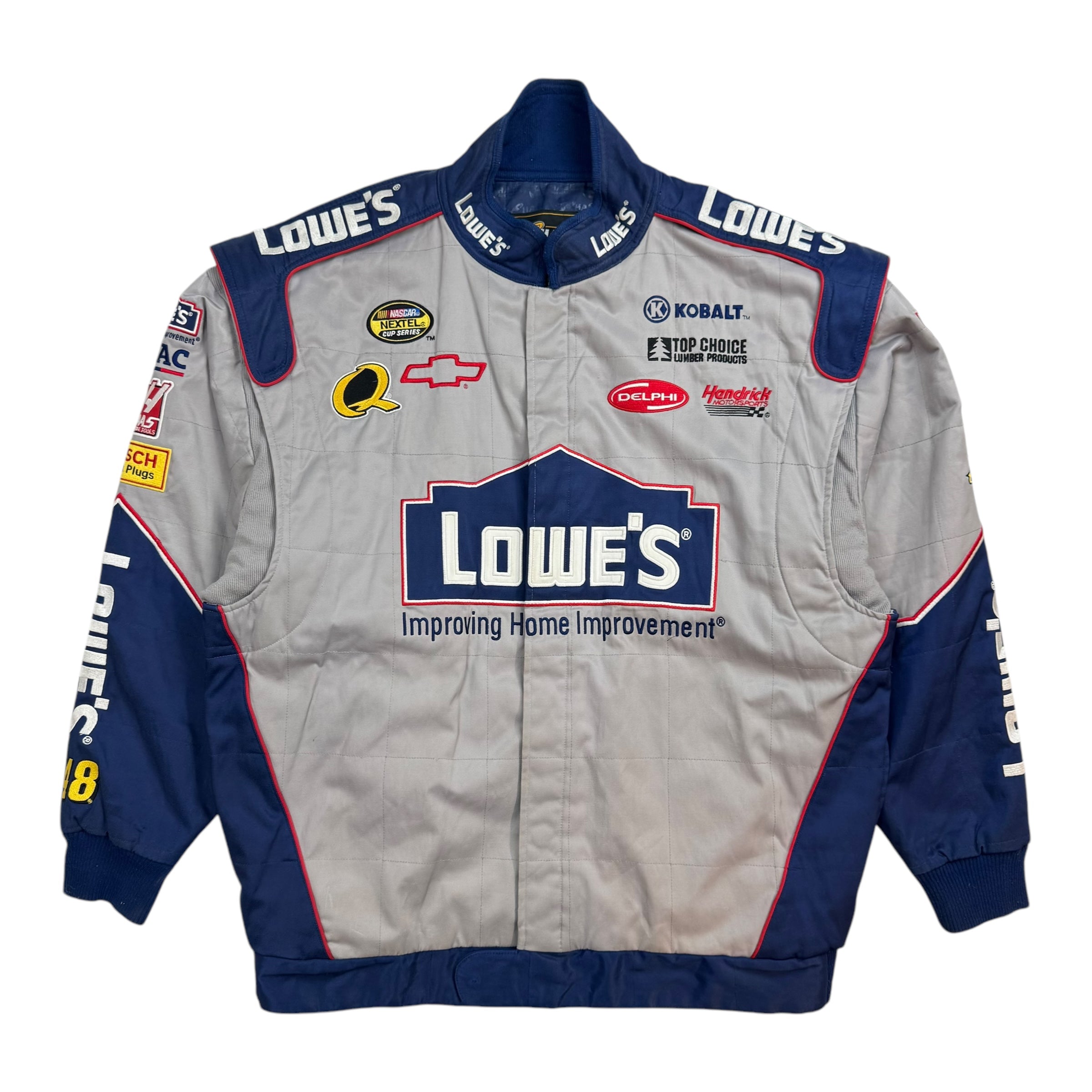 Vintage Chase Authentics Nascar Jimmie Johnson Lowe’s Racing Jacket Grey