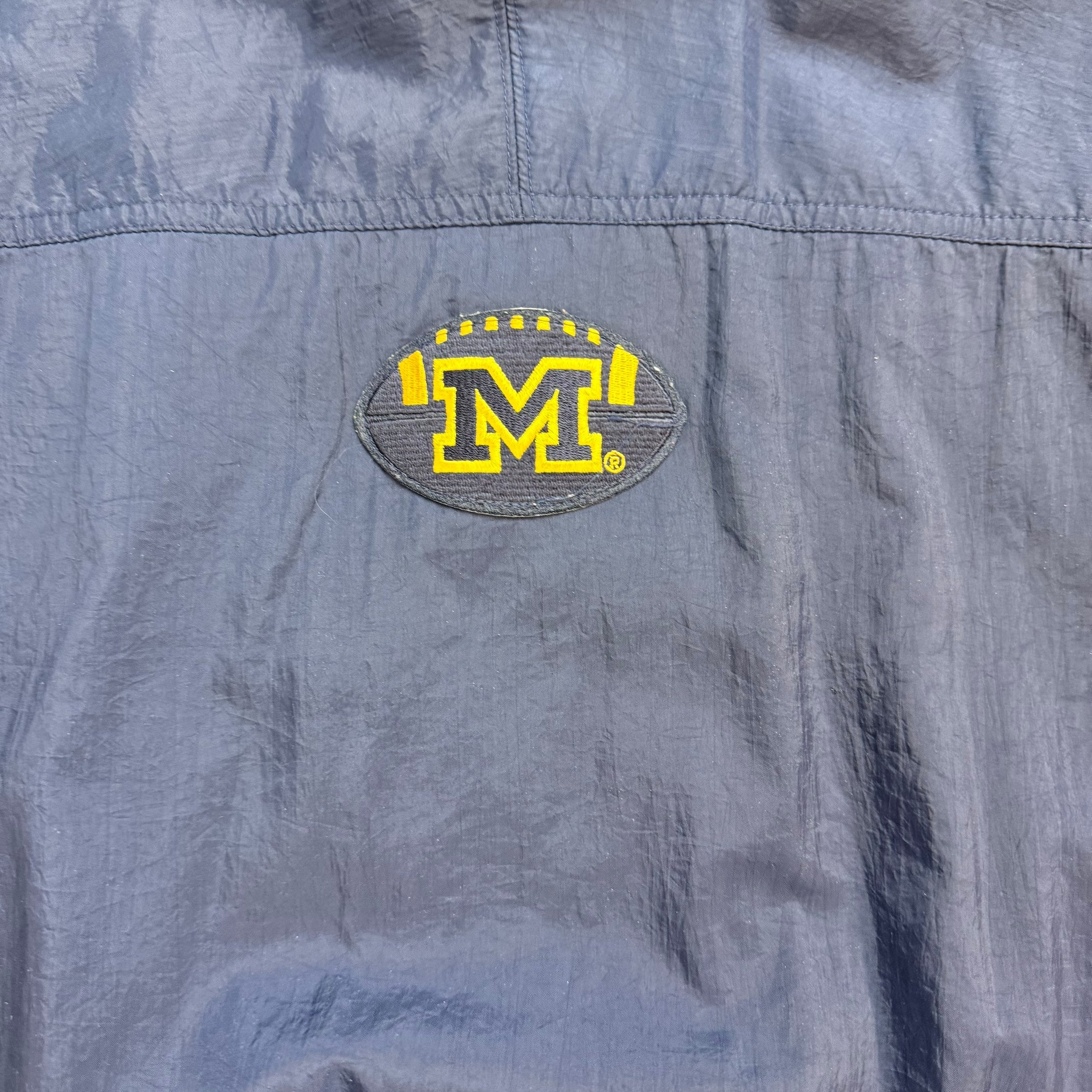 Vintage Nike Michigan Wolverines Football Windbreaker Blue/Yellow