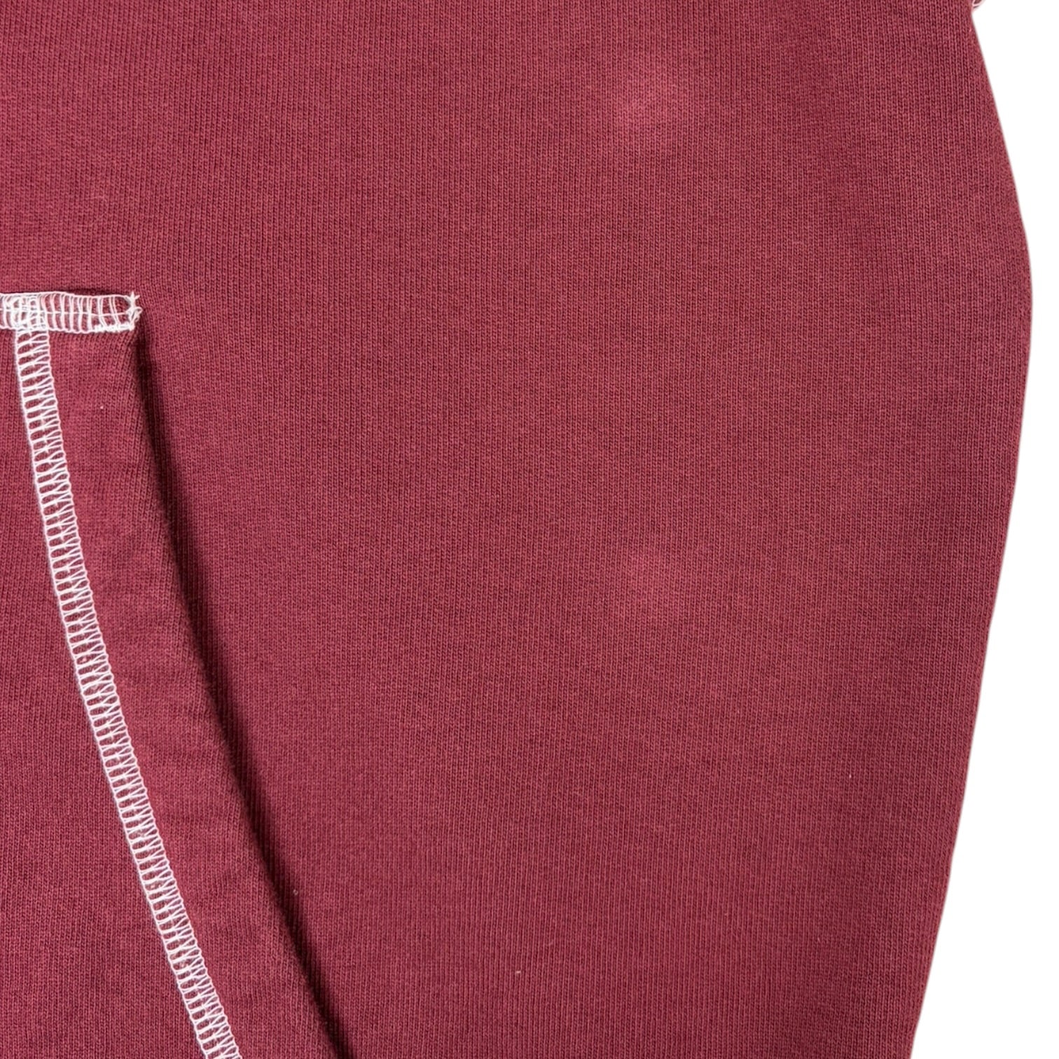 OVO Contrast Stitch Hoodie Burgundy