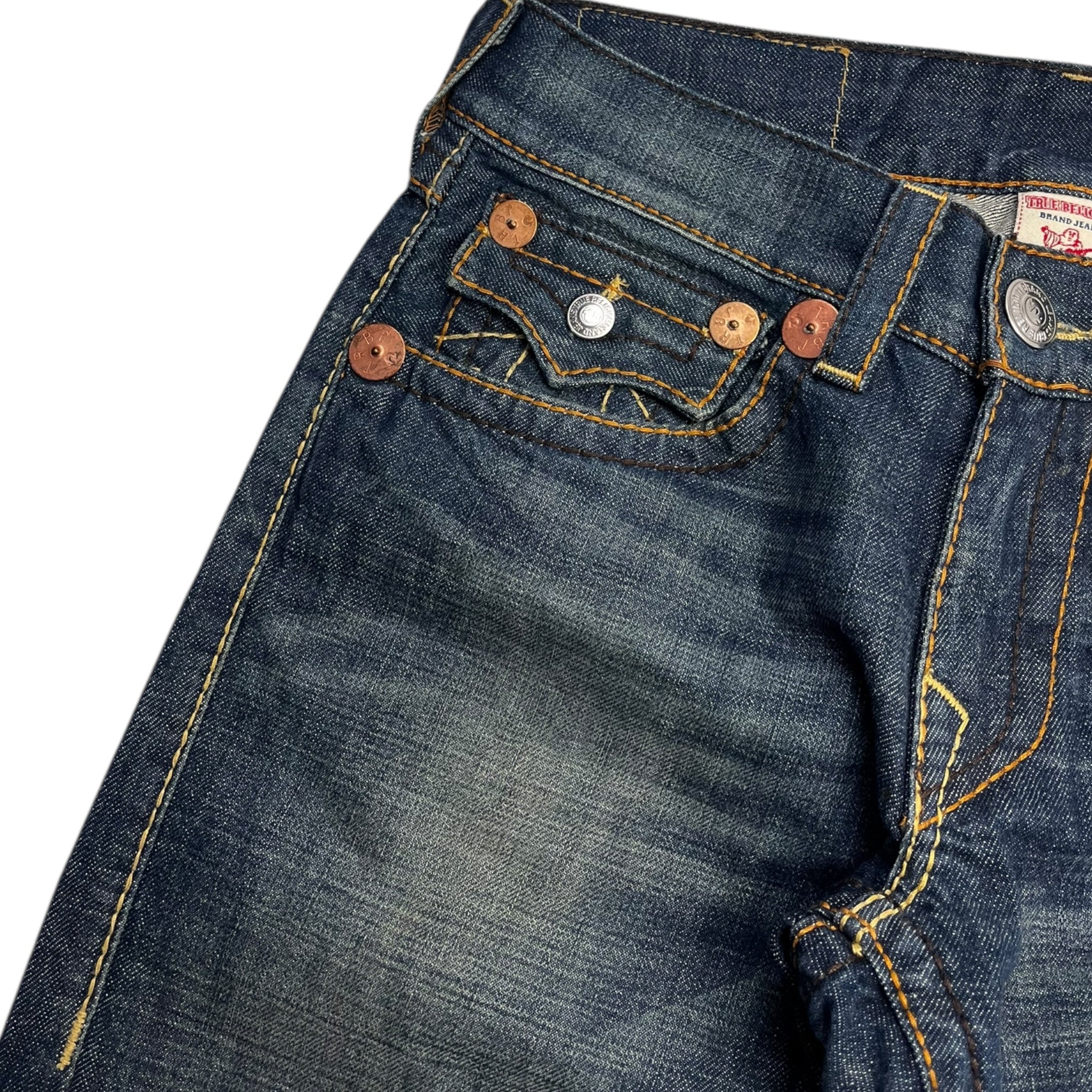 Vintage Y2K True Religion Contrast Stitch Boot Cut Denim