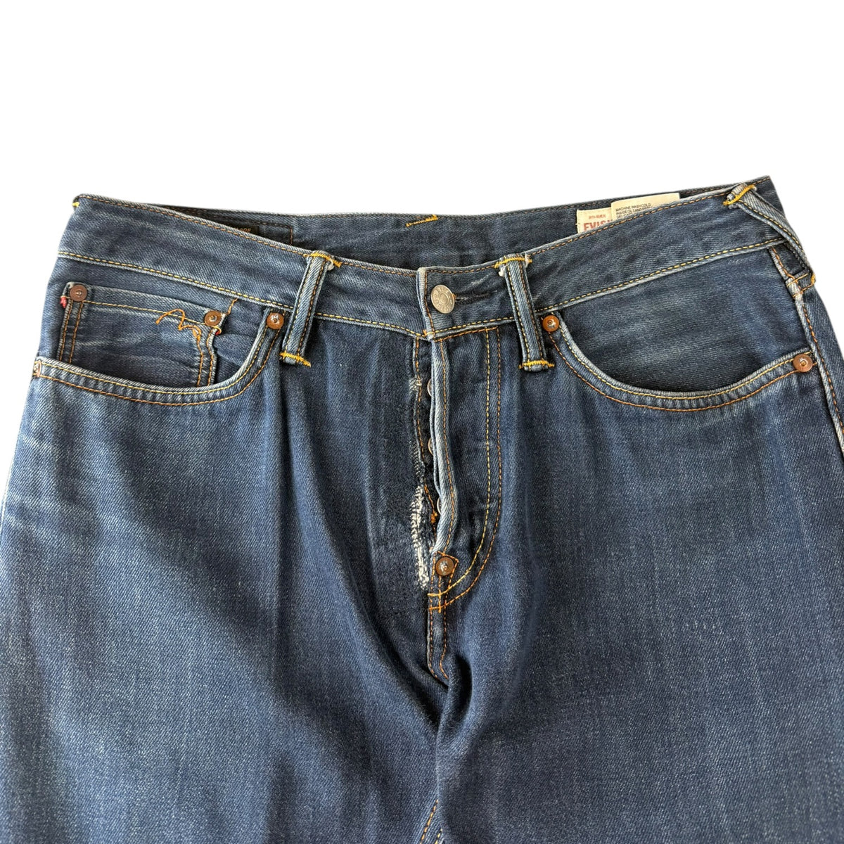 Evisu Pocket Dragon Embroidery Jeans  Medium Wash