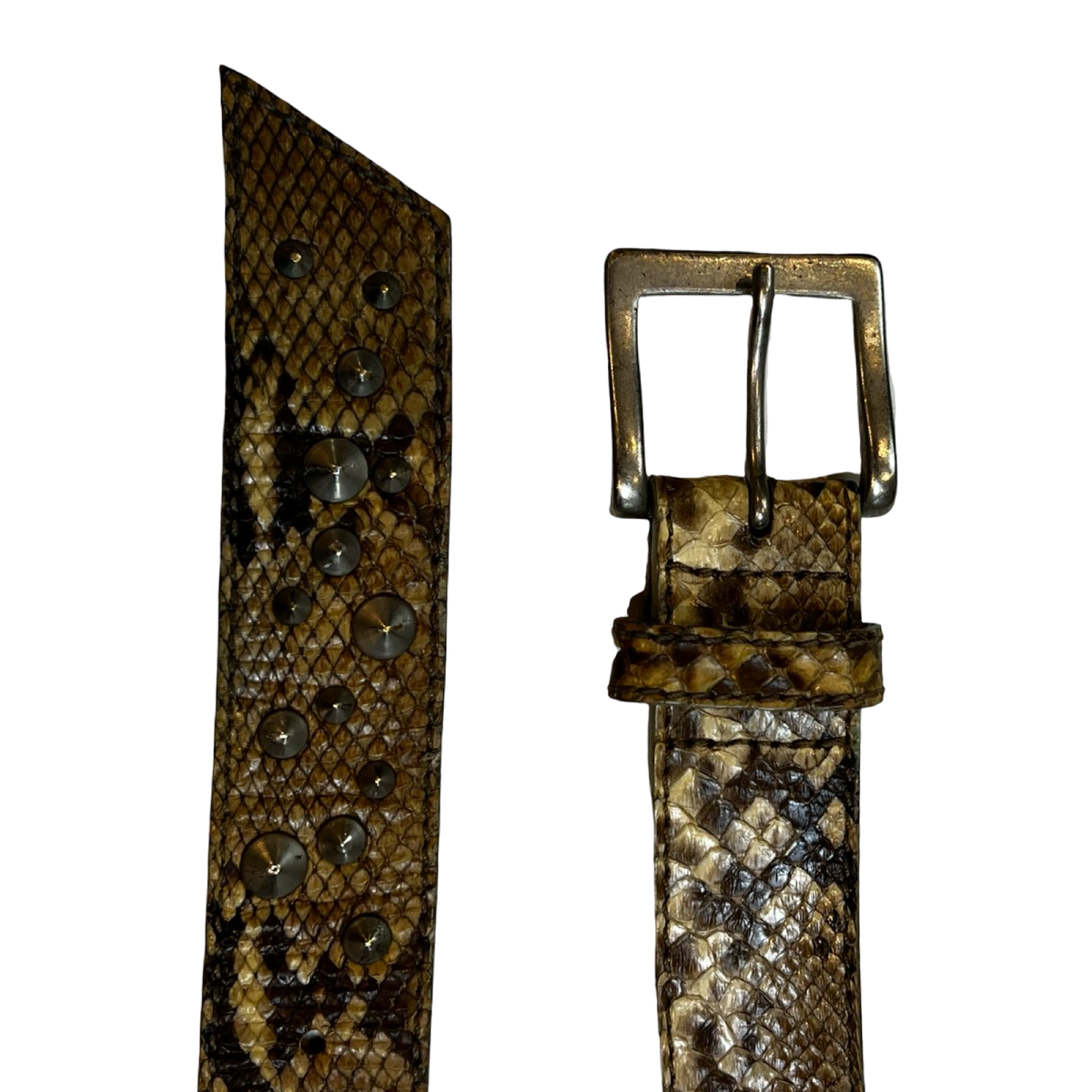 Junya Watanabe Comme des Garçons Studded Snakeskin Leather Belt