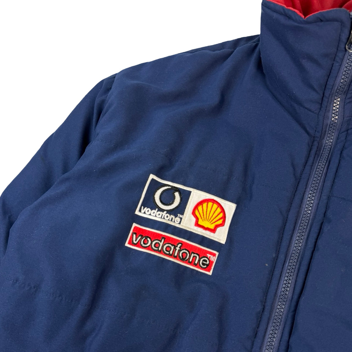 Vintage Ferrari Michael Schumacher Quilted Jacket Navy