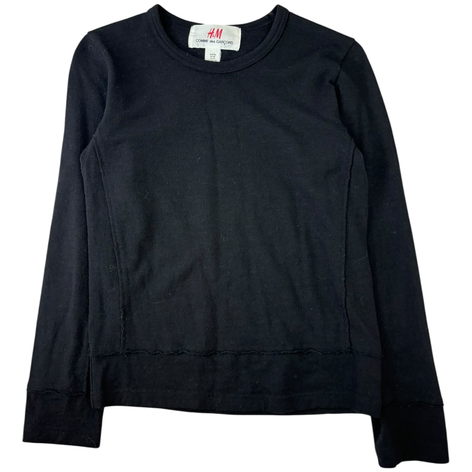 CDG x H&M Wool Long Sleeve T-Shirt Black