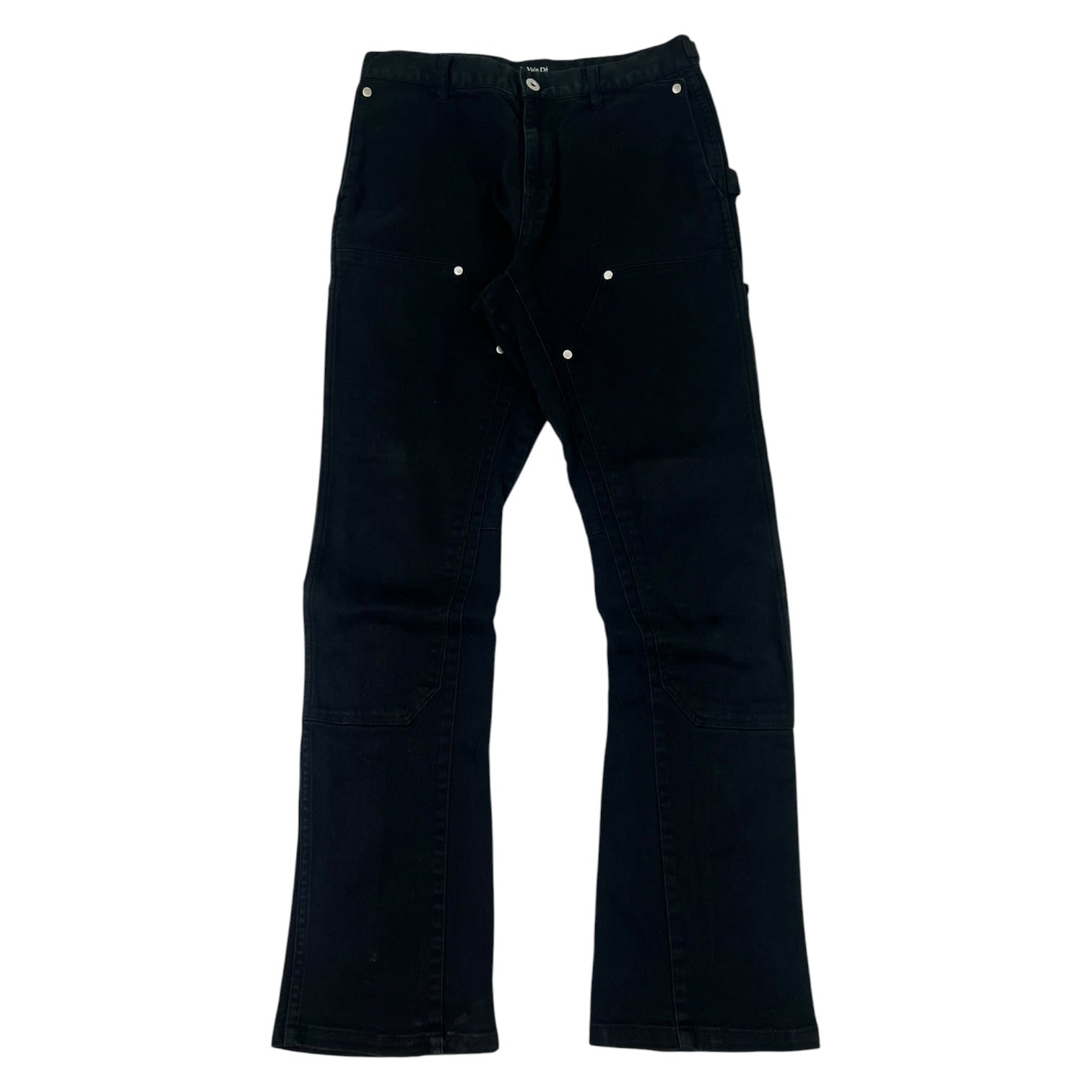 Vuja De Backzip Flared Carpenter Pants Black