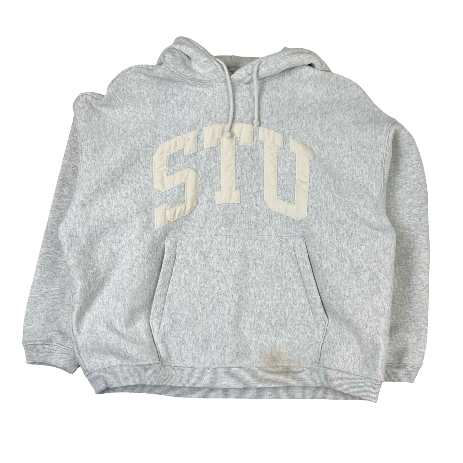 Stüssy STU Applique Hoodie Ash Heather