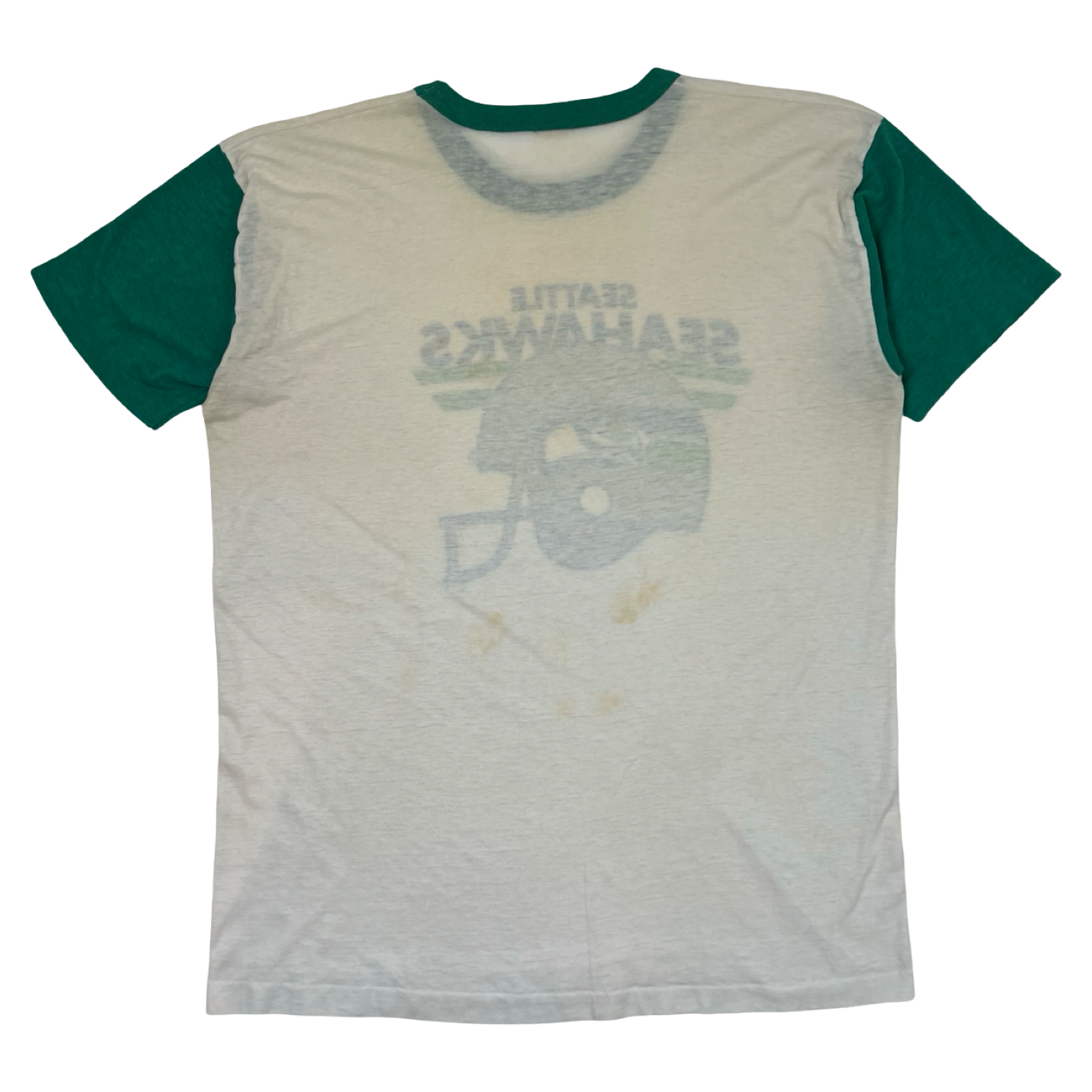 Vintage Seattle Seahawks Ringer T-Shirt White