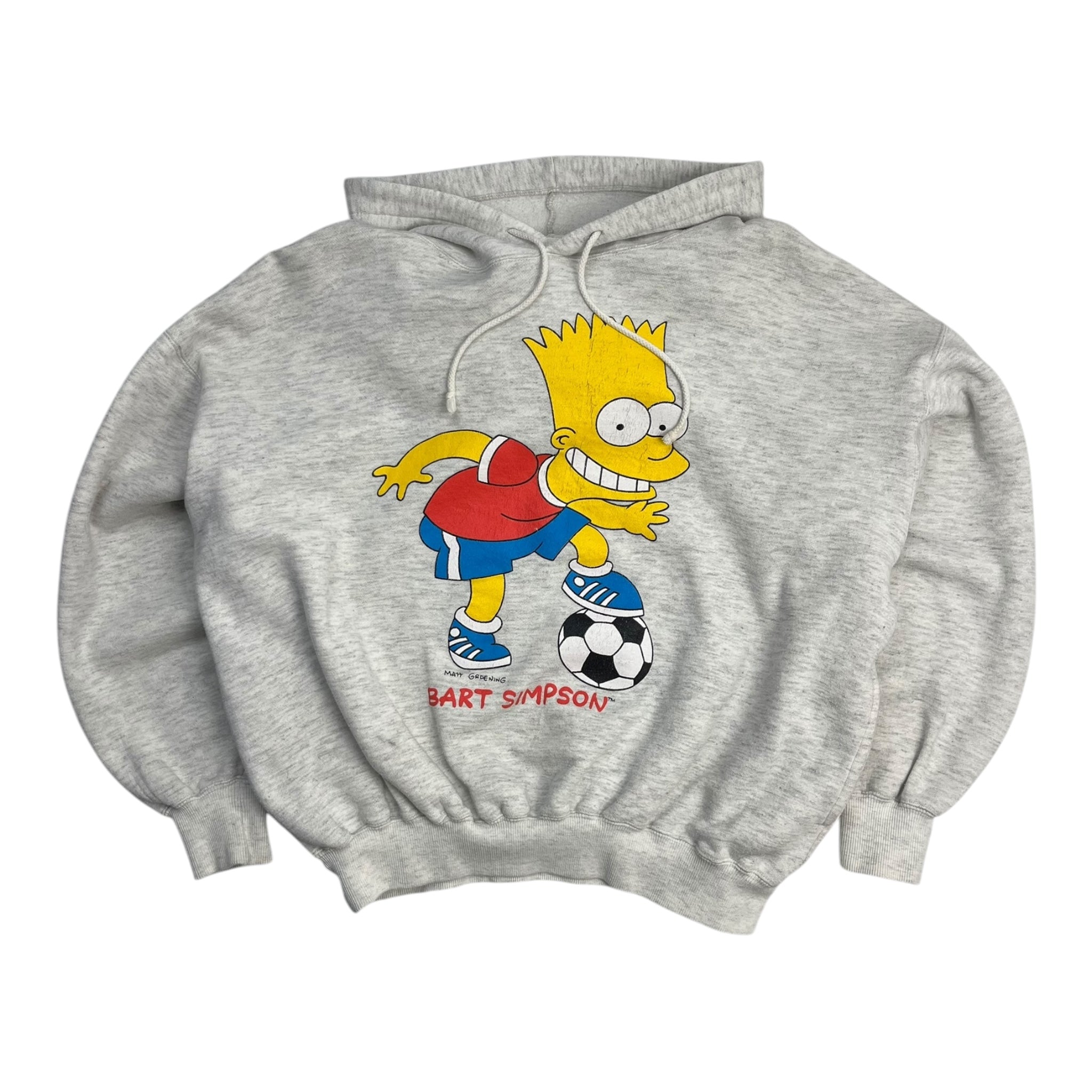 Vintage Bart Simpson Cropped Pullover Hoodie