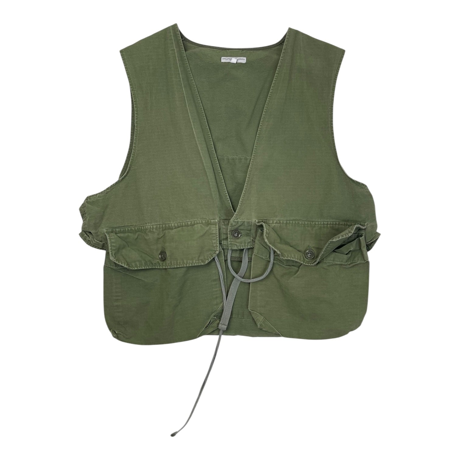 Engineered Garments Cotton Ripstop Fowl Vest Olive