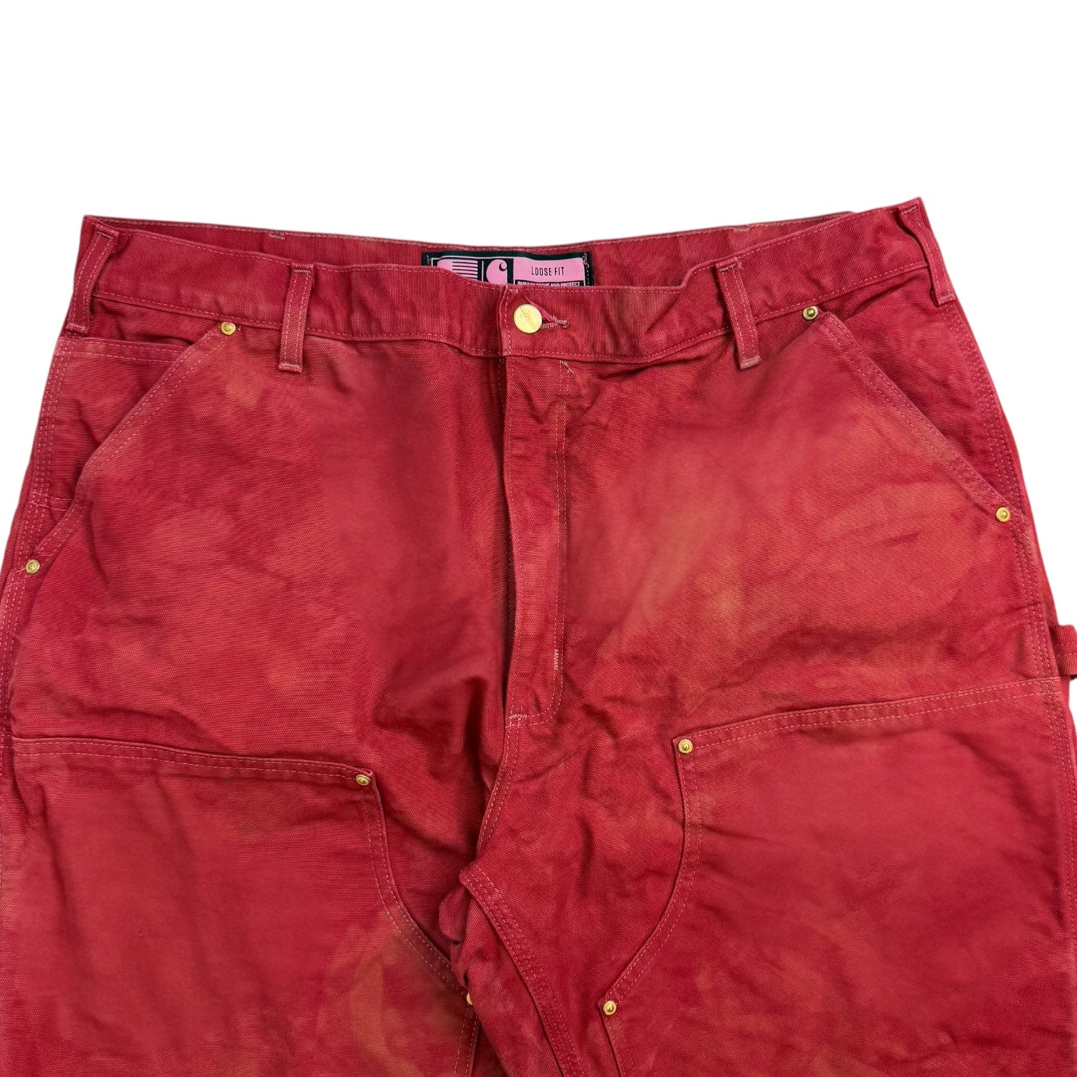 Vintage Carhartt Double Knee Pants Red Dye