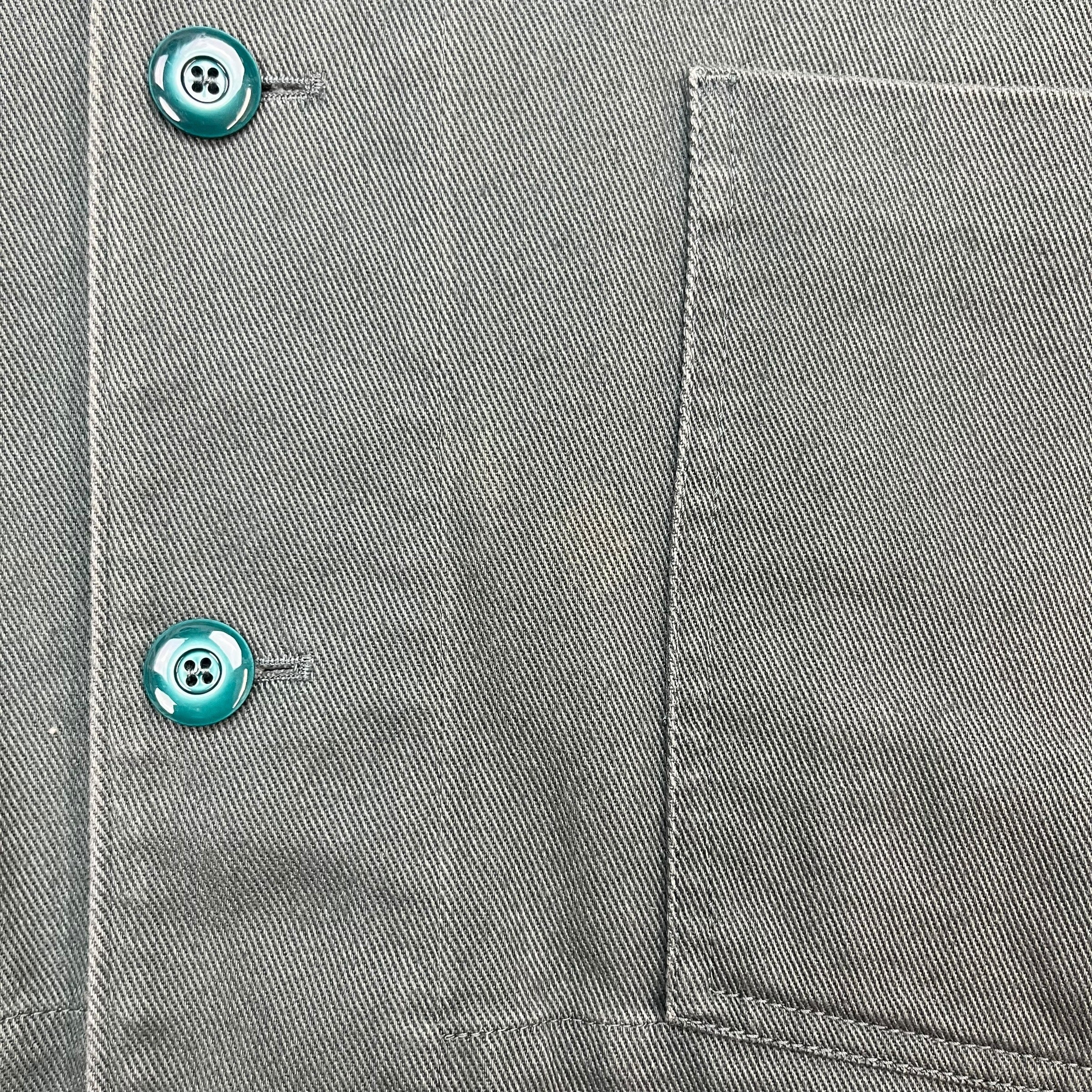 Acne Studios Button Down Twill Overshirt Dark Green