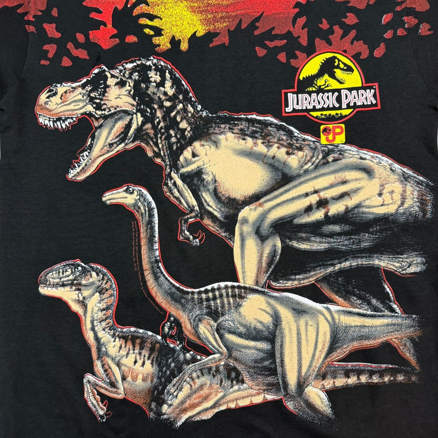 1993 Jurassic Park Universal Studios Tee Black