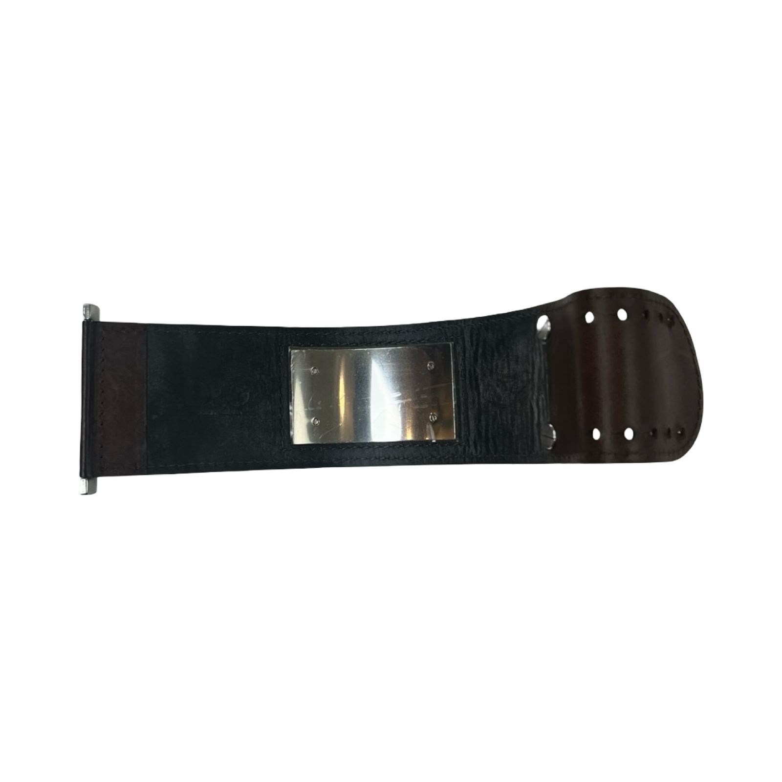 Vintage Dolce & Gabbana Brown Leather Cuff Bracelet