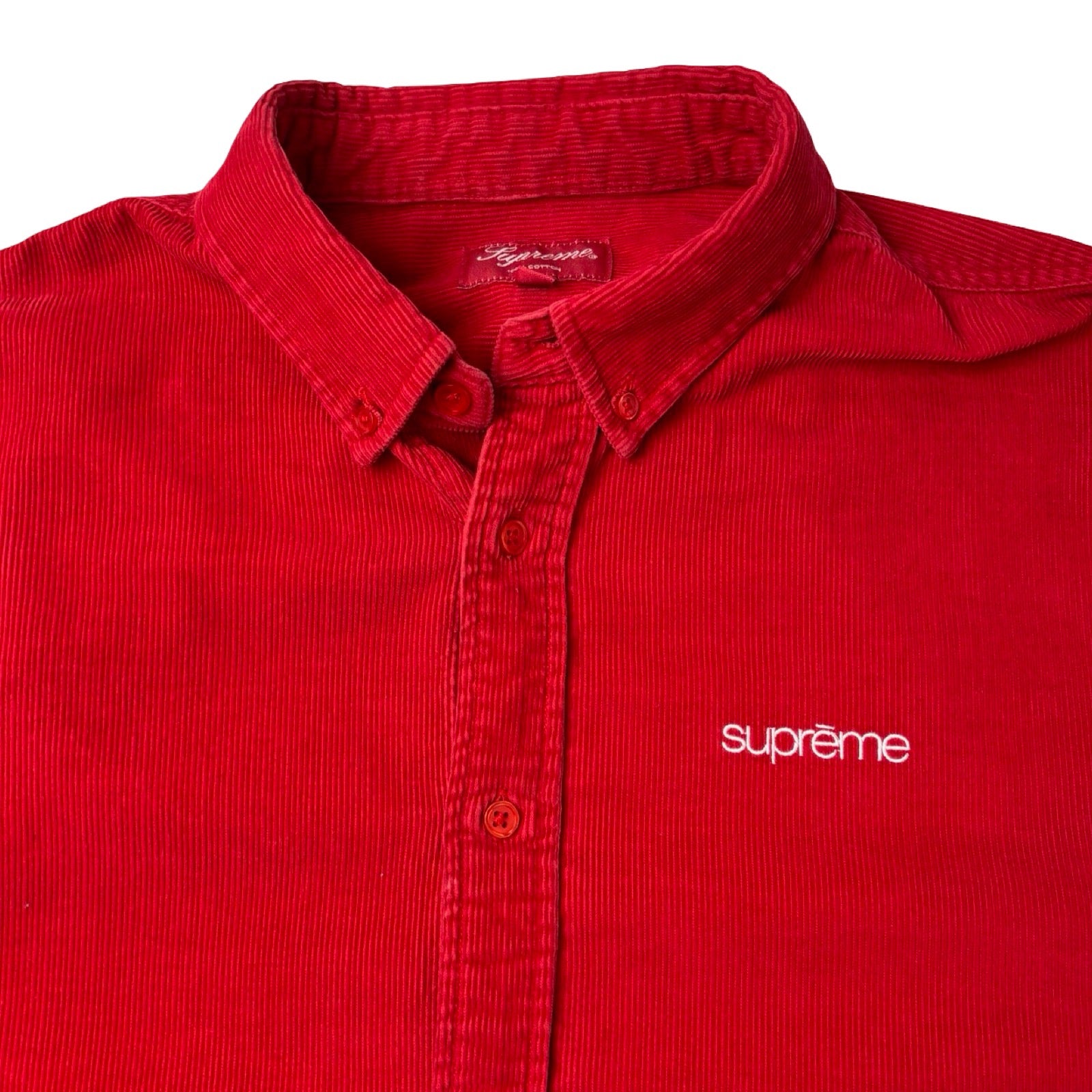 Supreme Corduroy Button-Down Shirt Red
