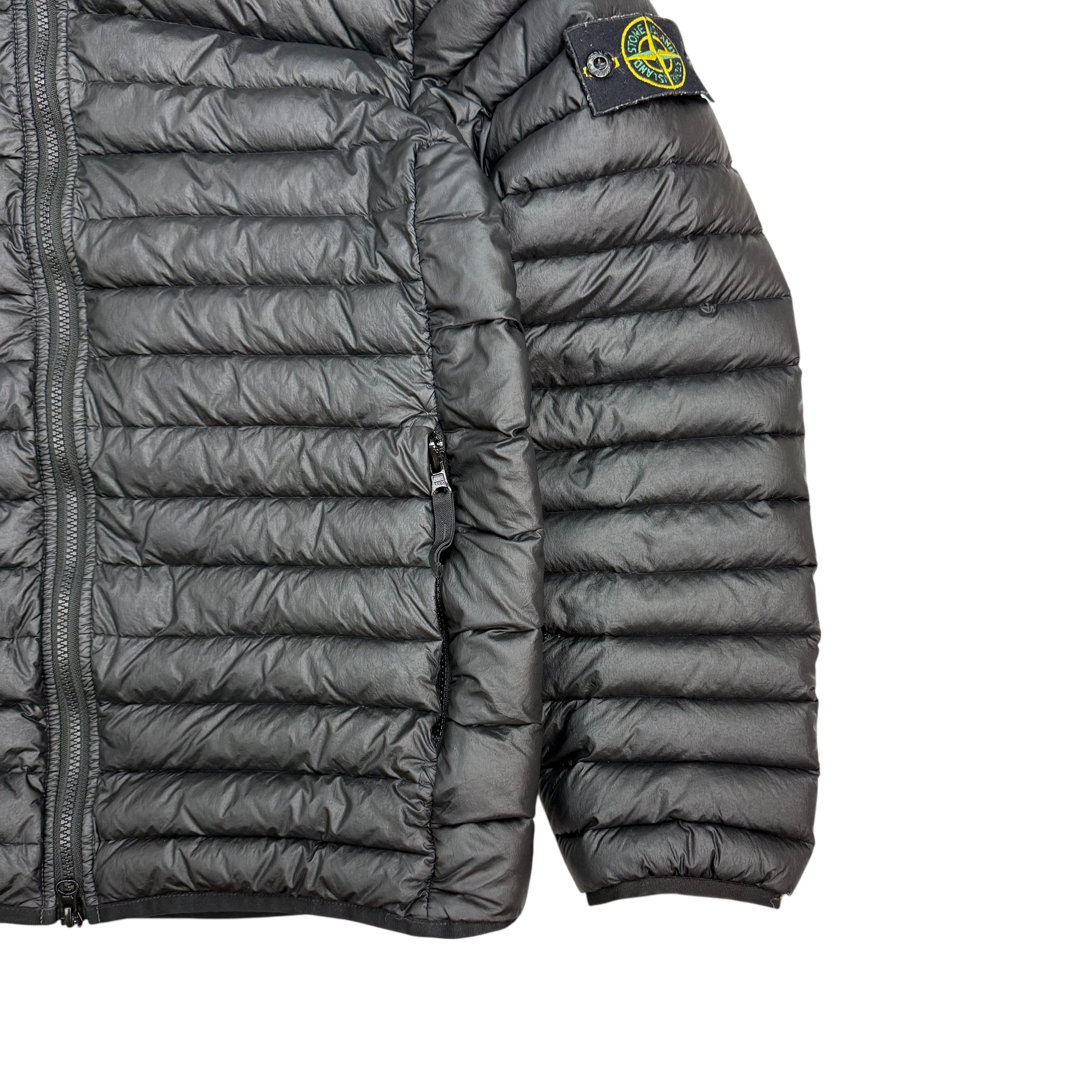 Stone Island Loom Woven Nylon Down Jacket Black