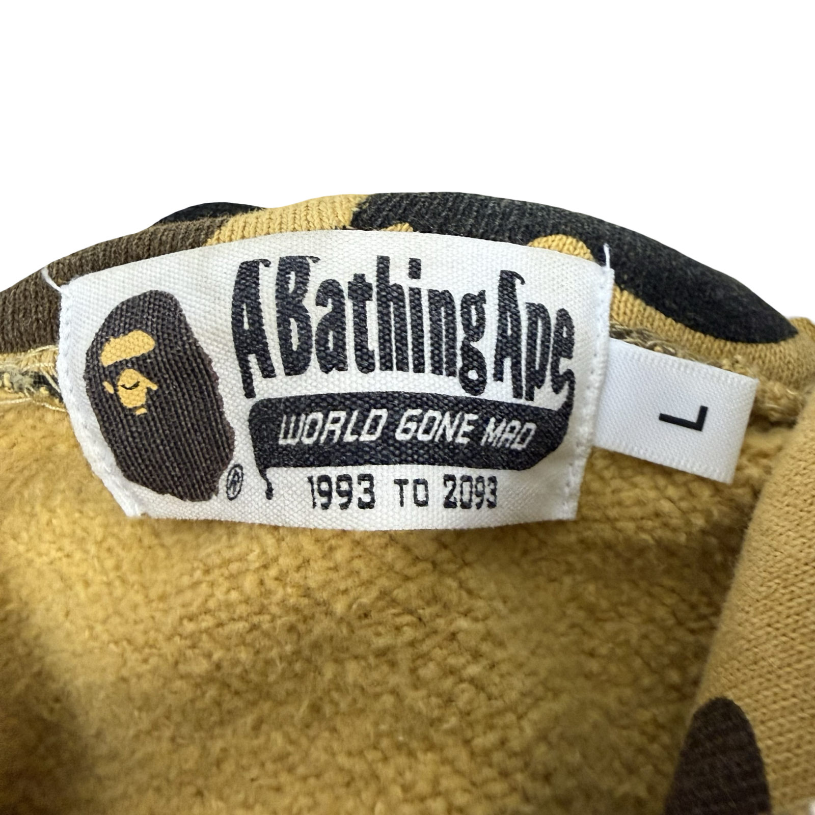 BAPE 1st Camo Shark Full Zip Hoodie Yellow