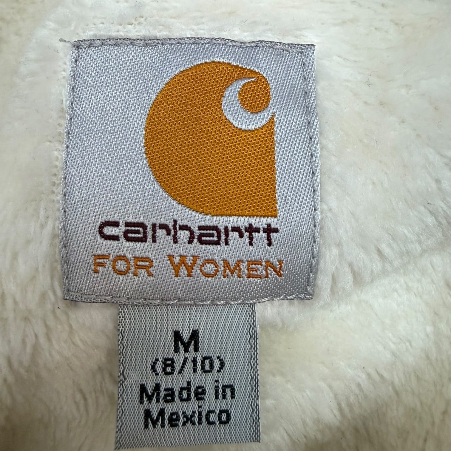 (W) Vintage Carhartt Zip Up Sweater Cream