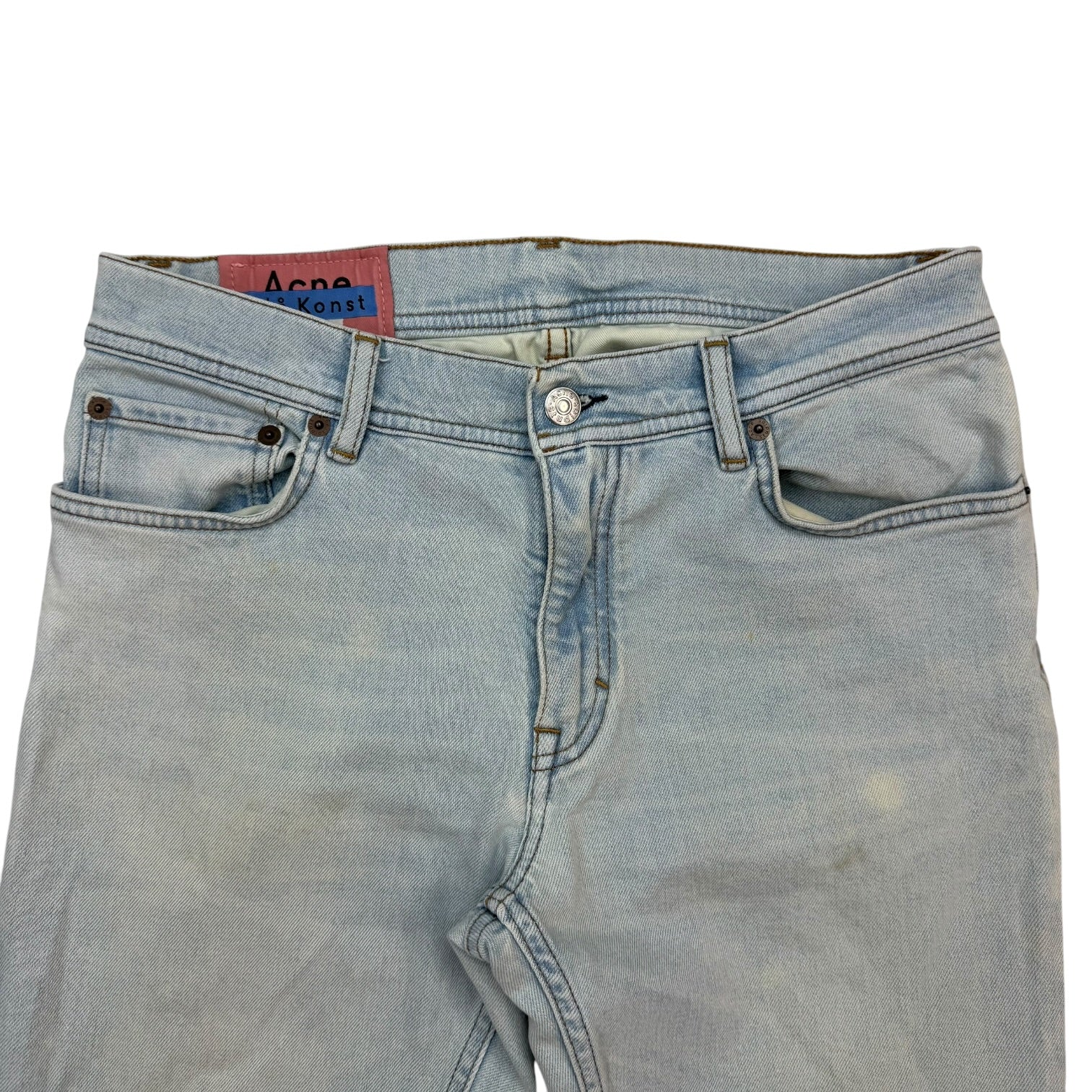 (W) Acne Studios Blå Konst Denim Pants Light Wash