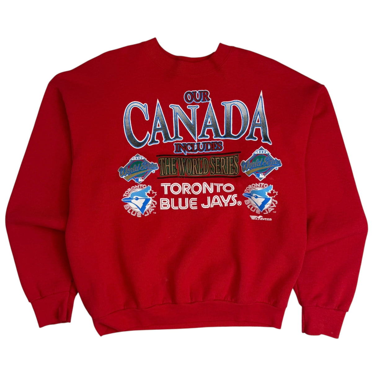1992 Toronto Blue Jays World Series Crewneck Red