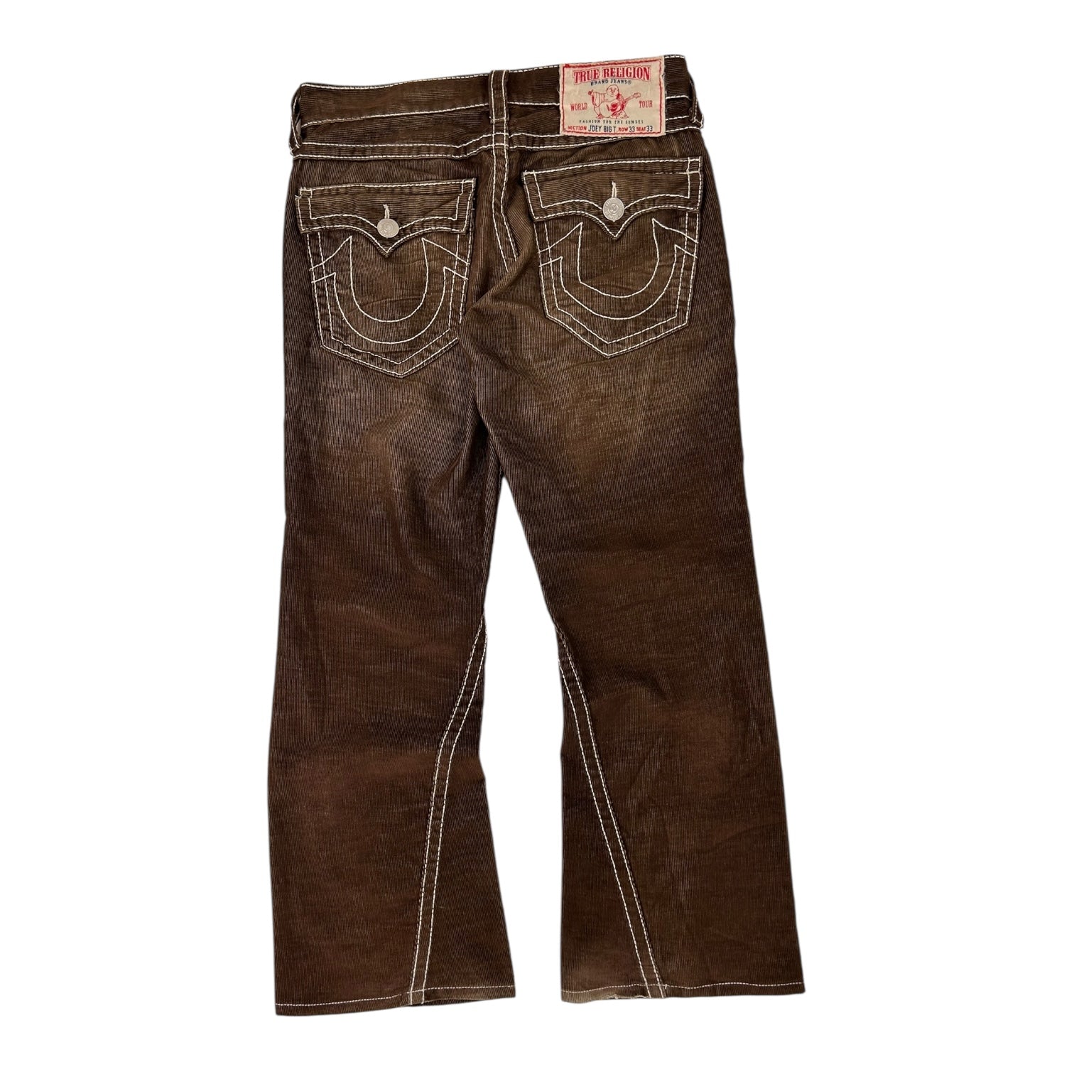 Vintage Y2K True Religion Joey Big T Corduroy Pants Brown