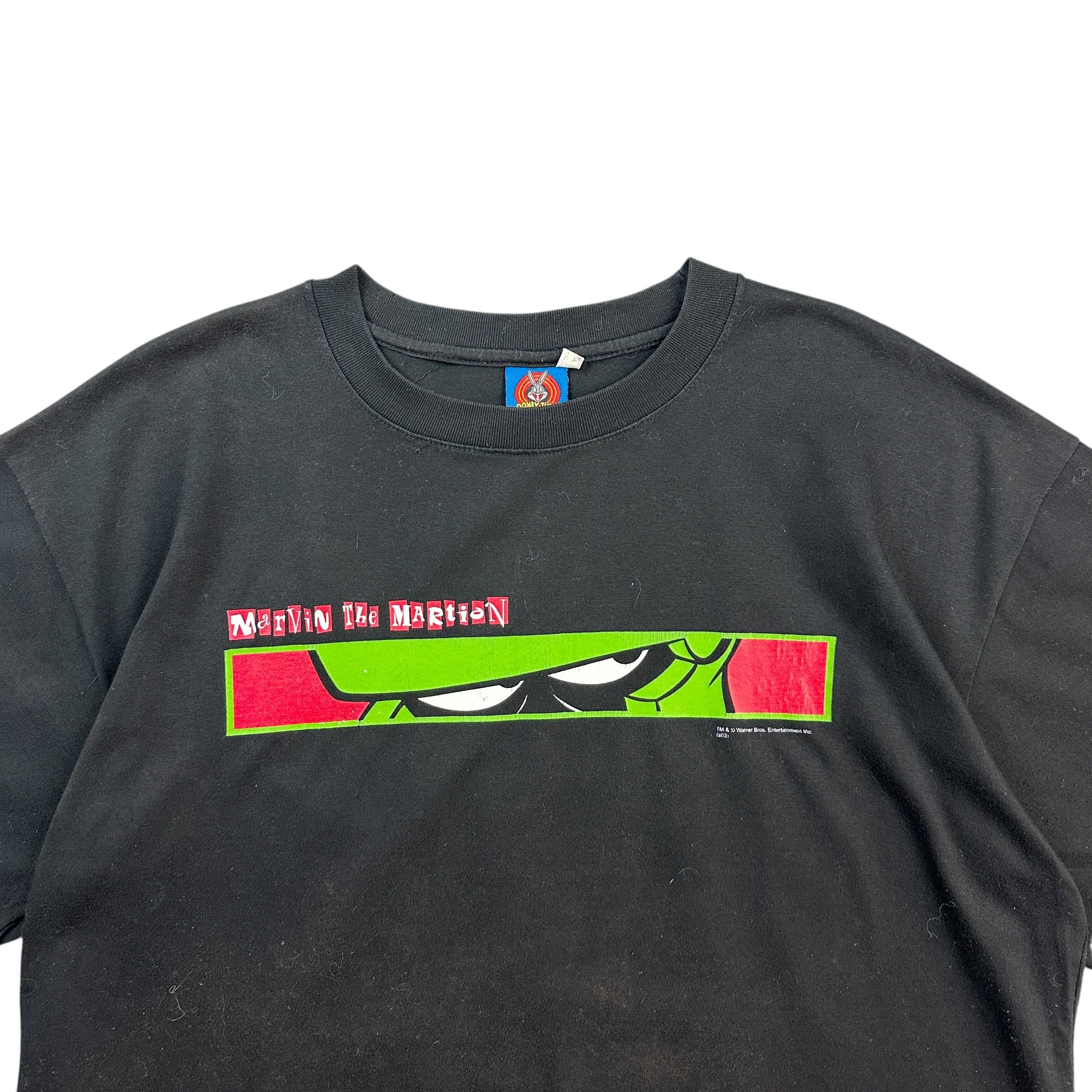 Vintage Marvin the Martian Box Logo Tee Black