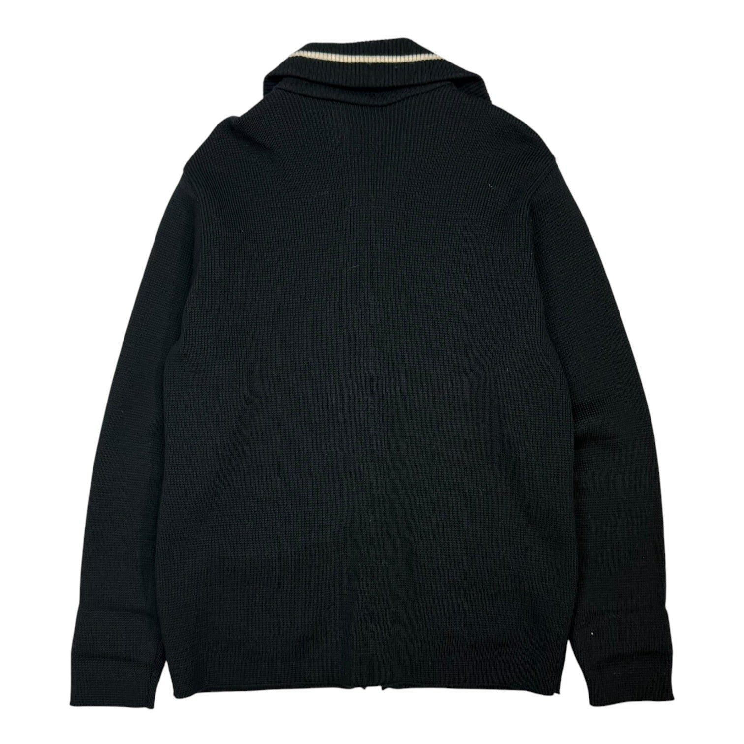 Vintage Ernie Richardson Curling Wool Zip Up Sweater Black