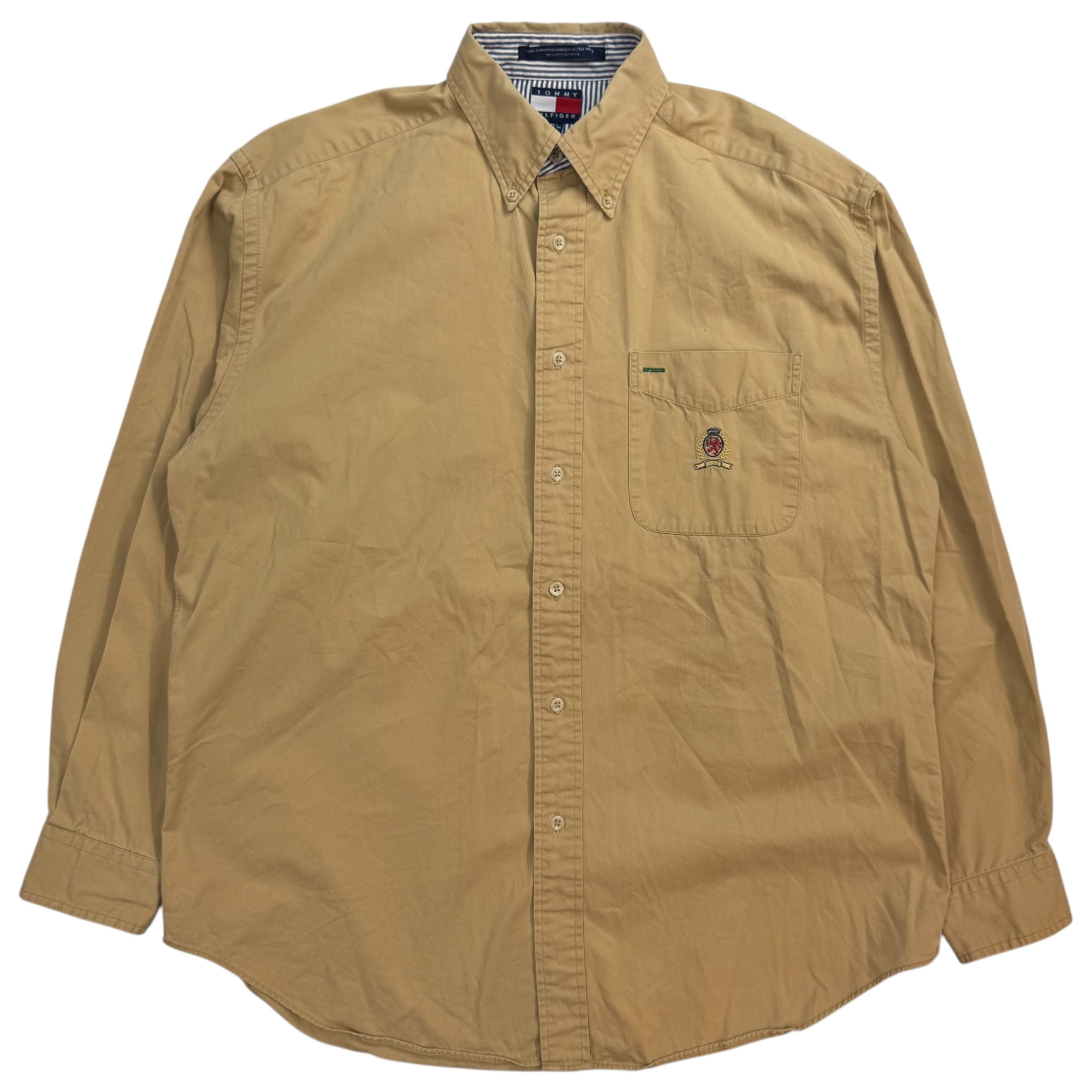 Vintage Tommy Hilfiger Button Up Shirt Tan