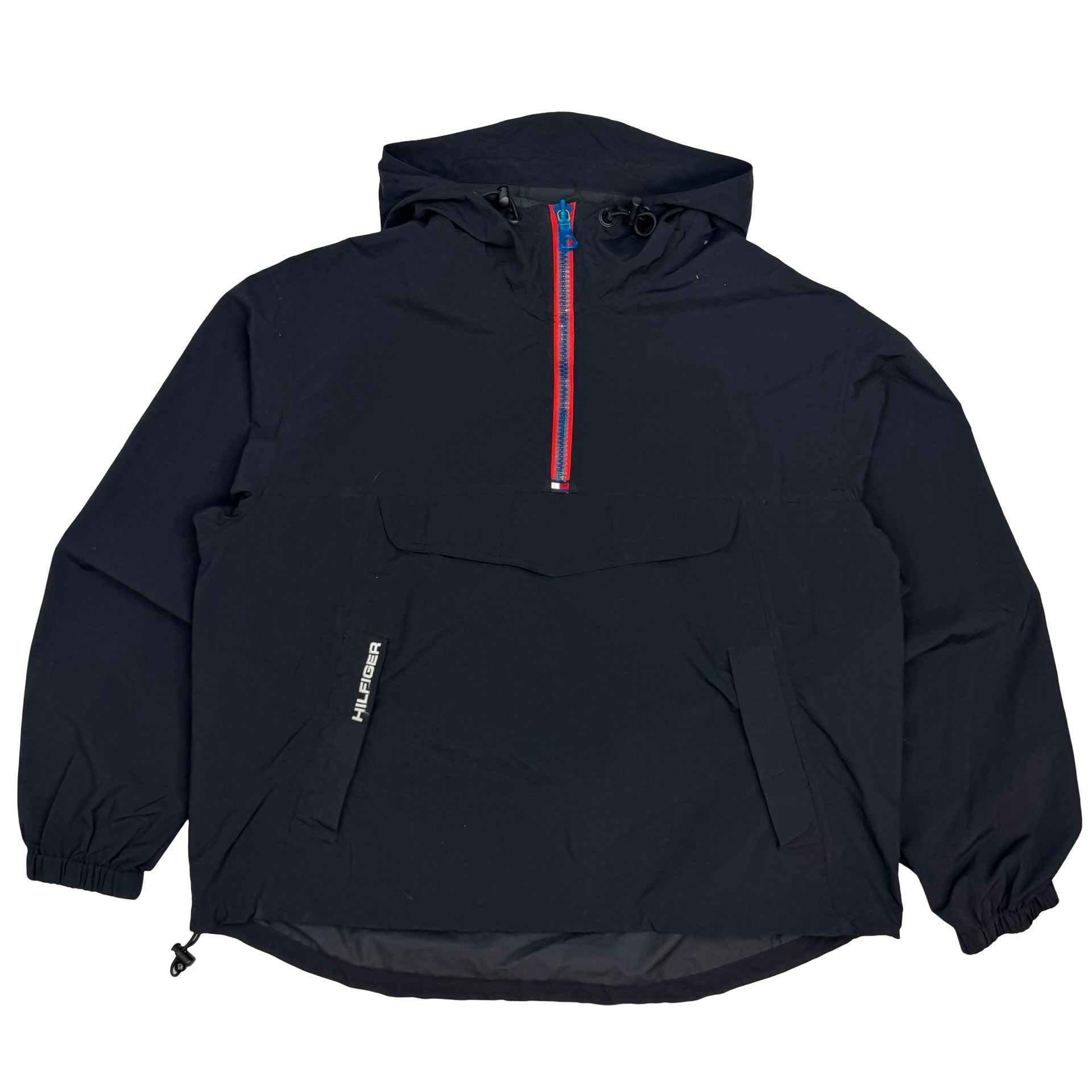 Vintage Tommy Hilfiger Half Zip Nylon Pullover Black
