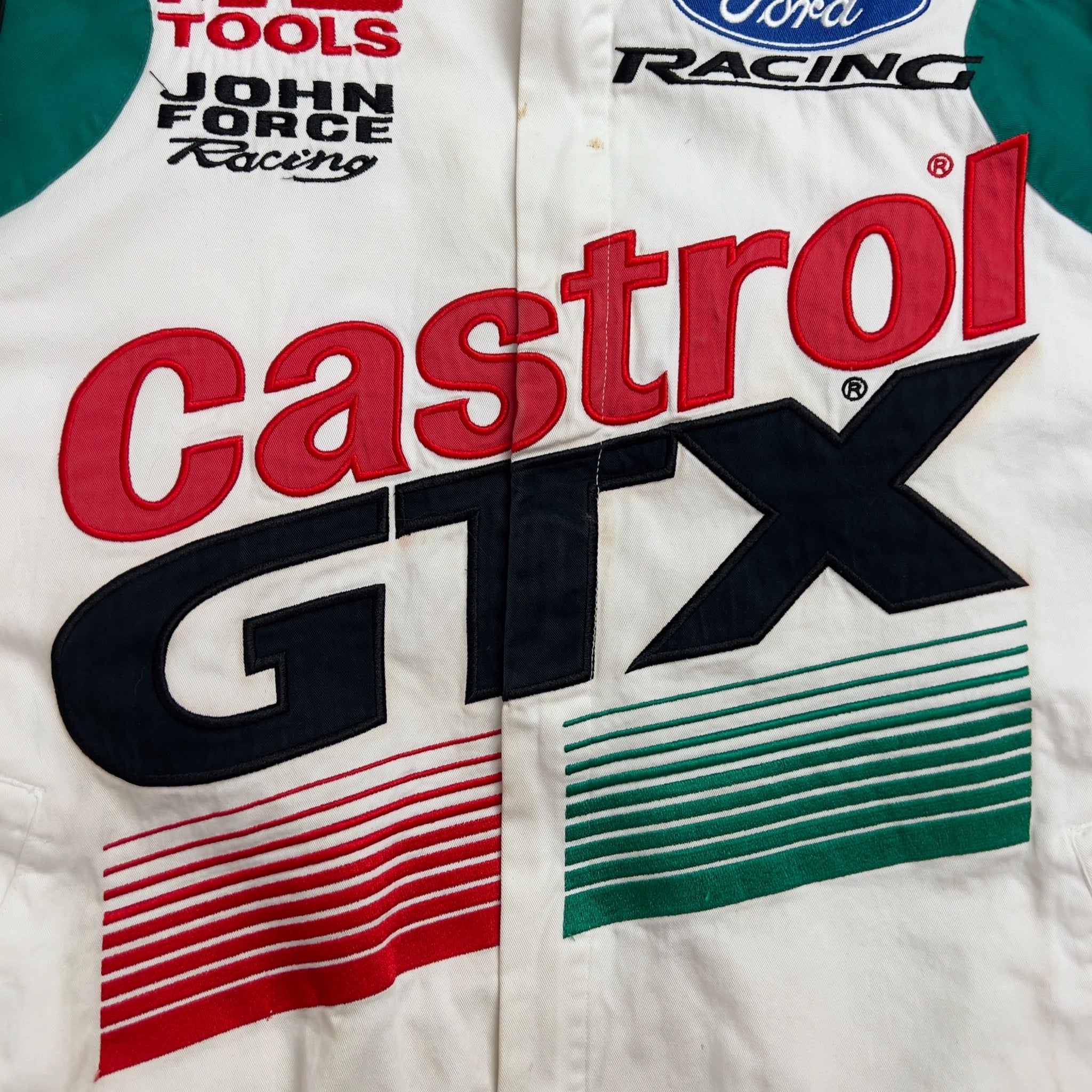 Vintage NASCAR Castrol GTX Racing Jacket Black/White