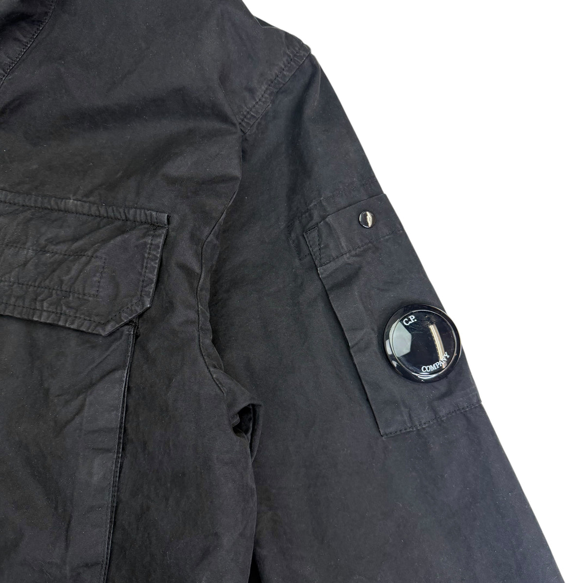 C.P. Company Micro-Reps Hooded Lens Overshirt Black