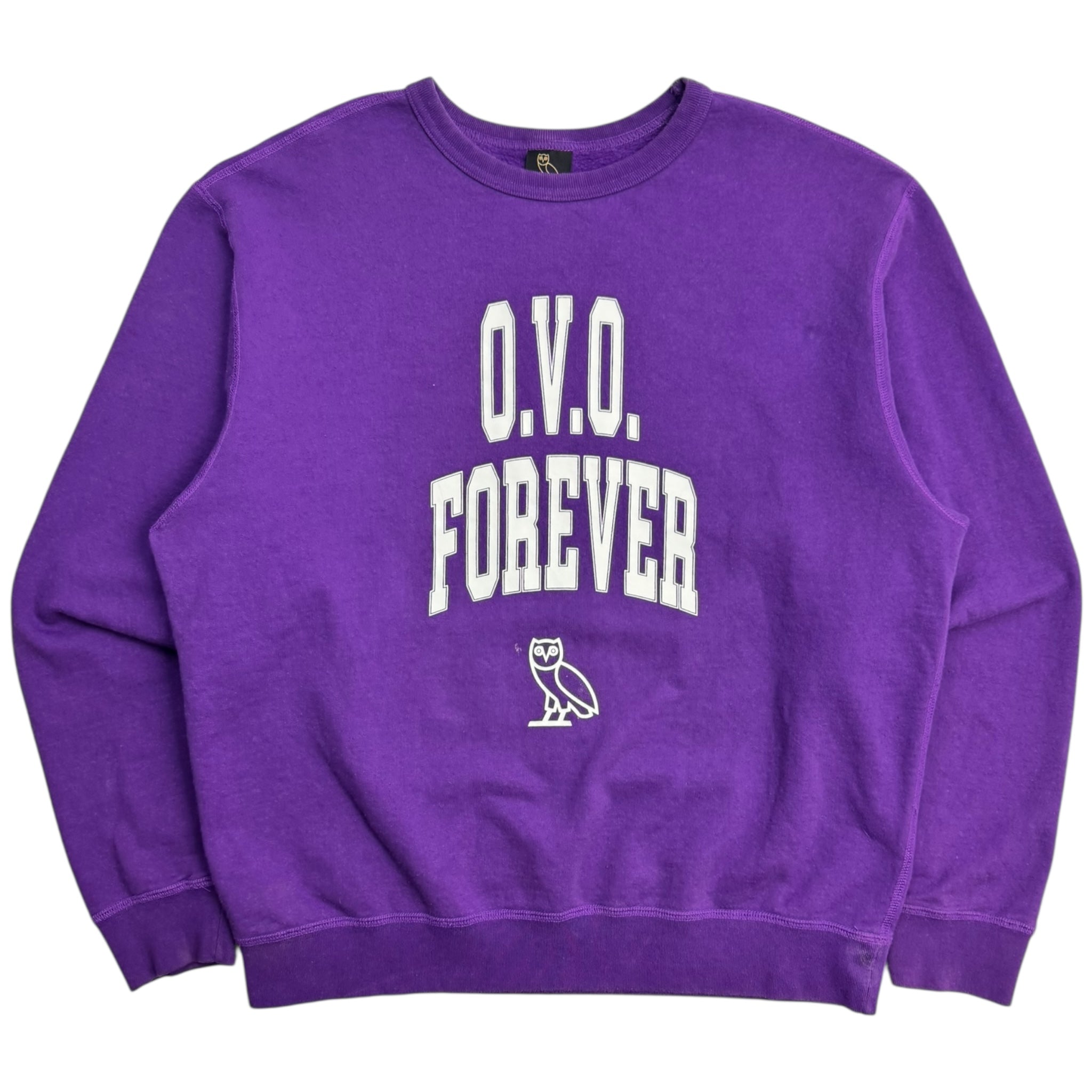 OVO Forever Arch Spellout Crewneck Purple
