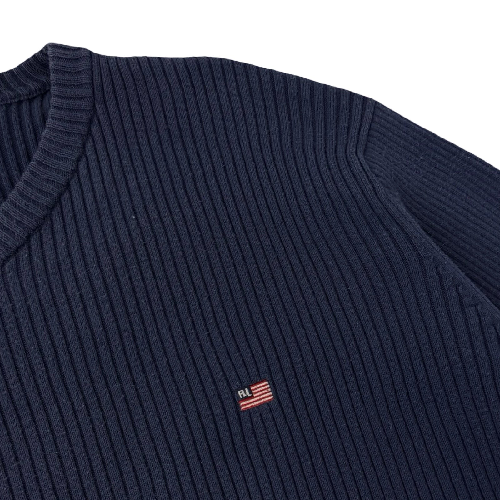 Vintage Polo Jeans Ribbed Sweater Navy