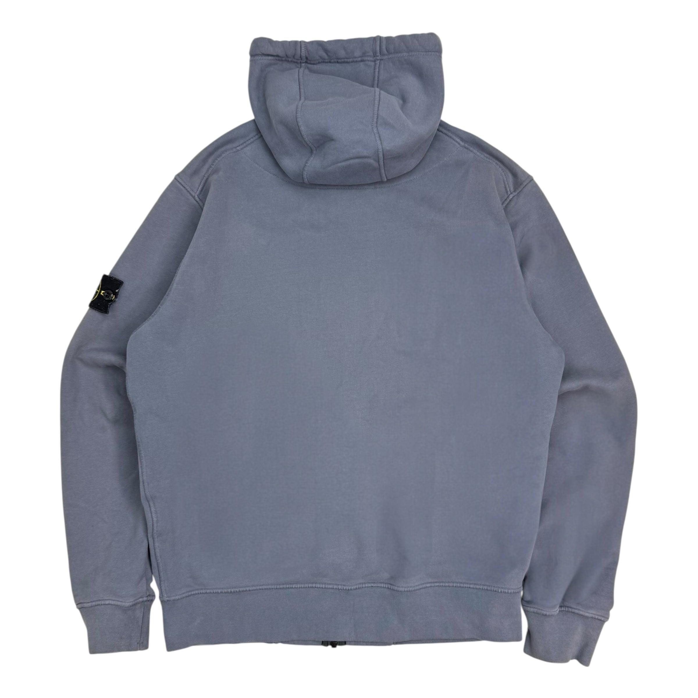 Stone Island French Terry Zip Up Hoodie Pale Blue