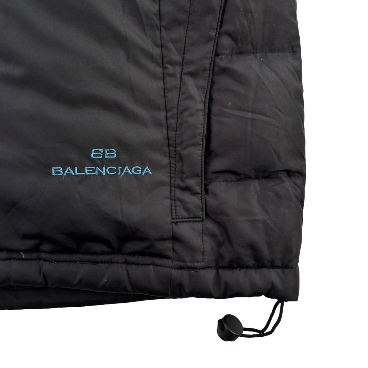 Vintage Balenciaga Sports Down Vest Black/Steel Blue