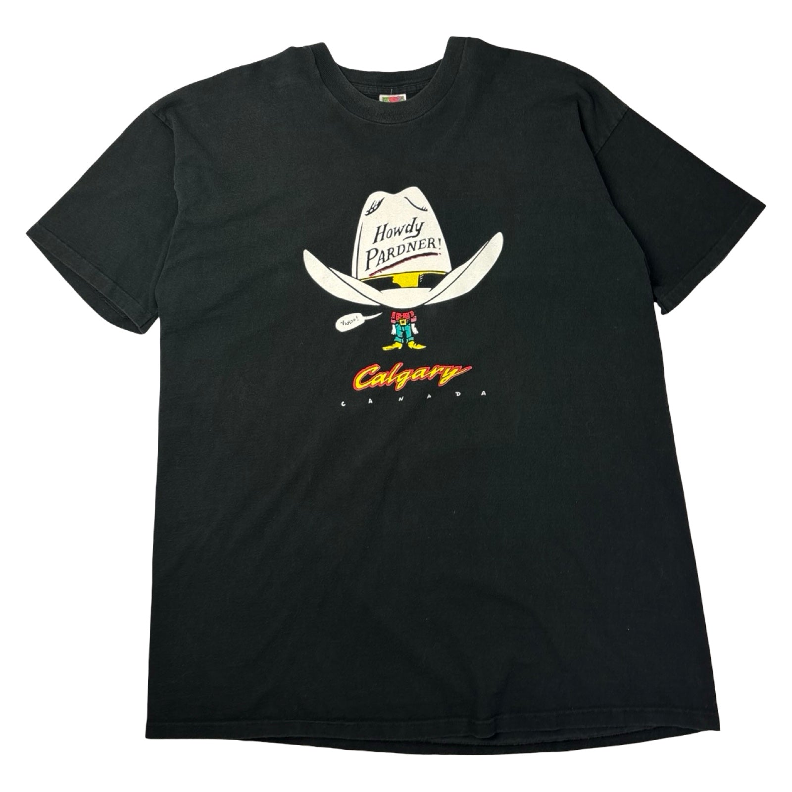 Vintage Calgary Western “Howdy Pardner” Funny T-Shirt Black