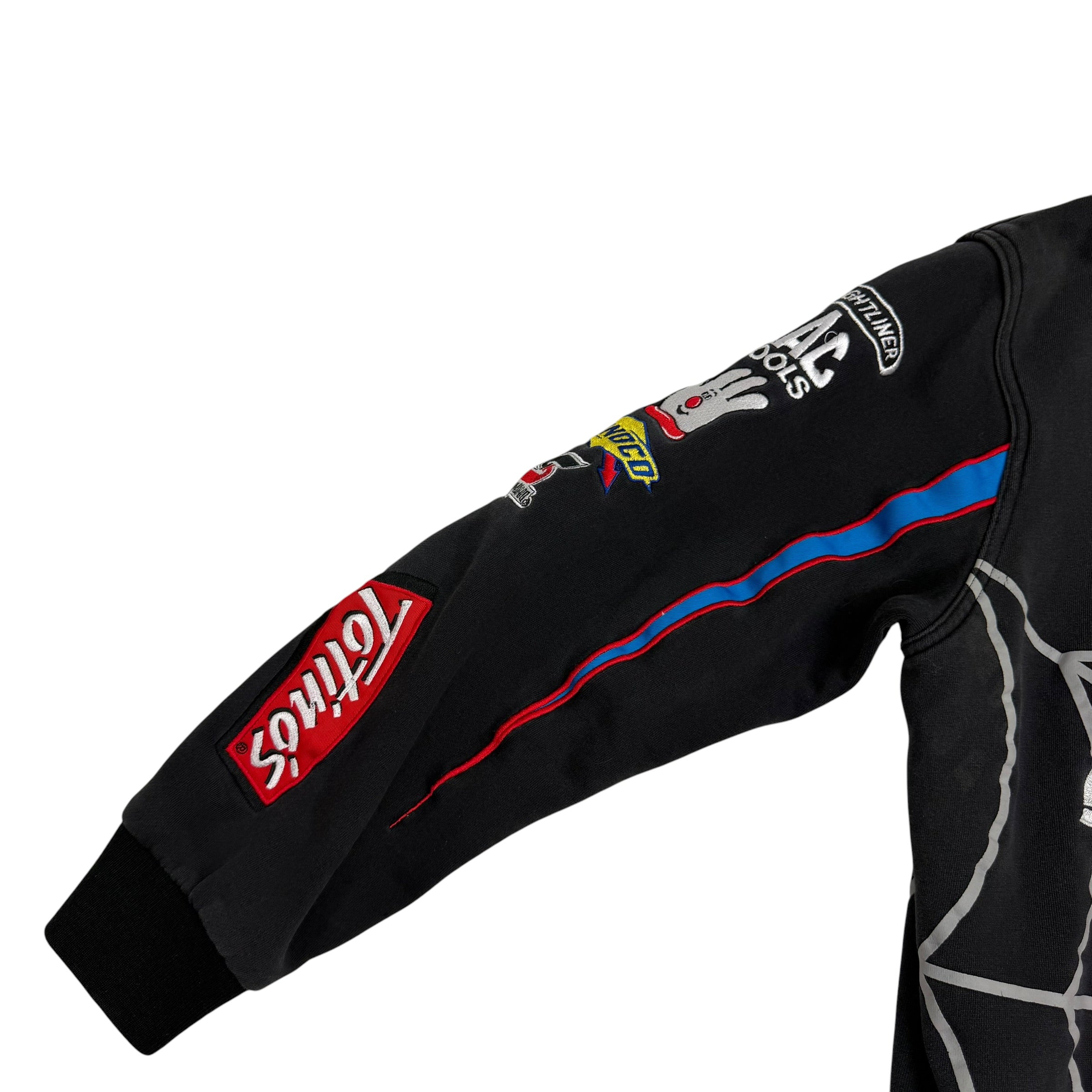 Vintage Spider-Man 3 Jeff Hamilton Full Zip NASCAR Racing Jacket Black