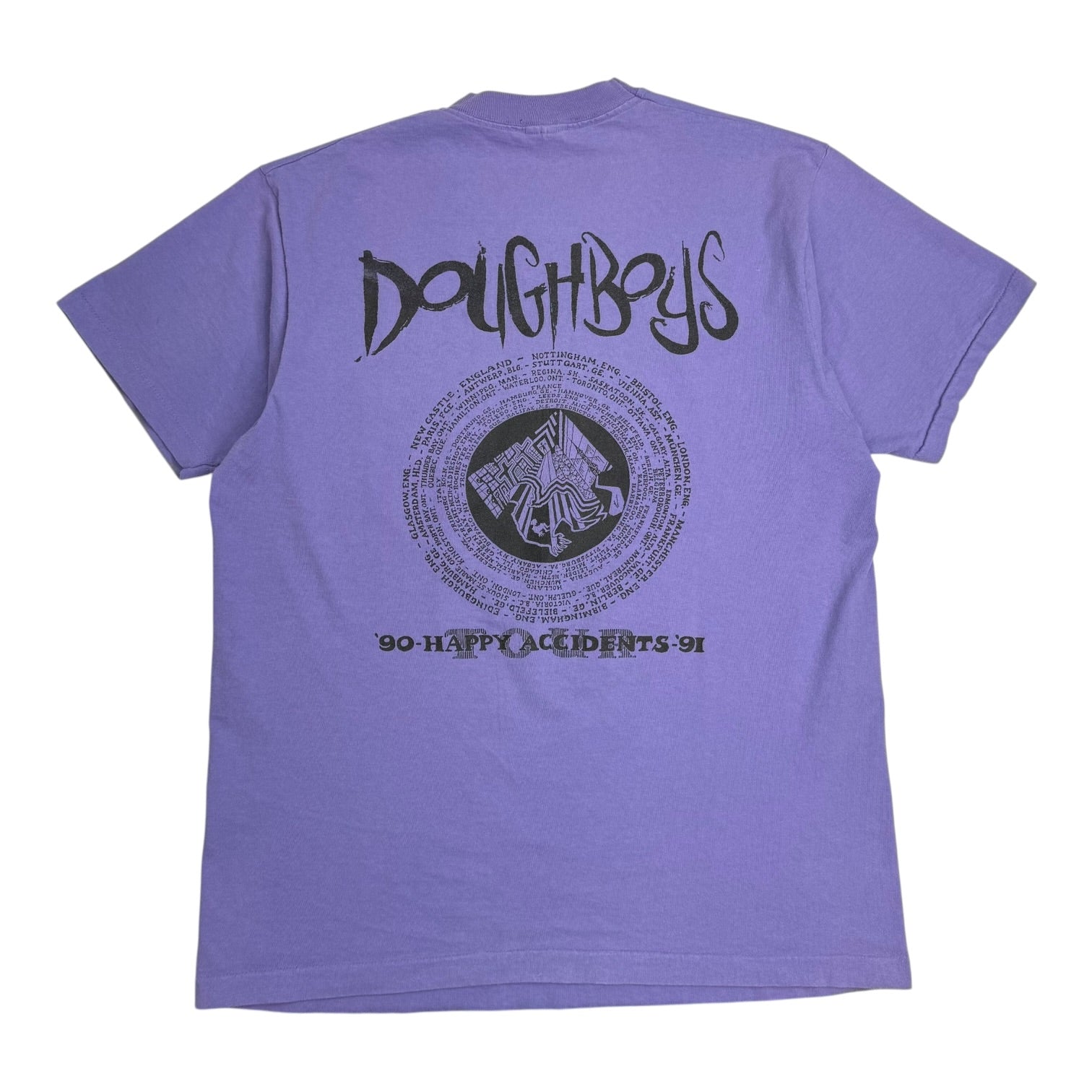 1990 DoughBoys Happy Accidents Tour Tee Purple