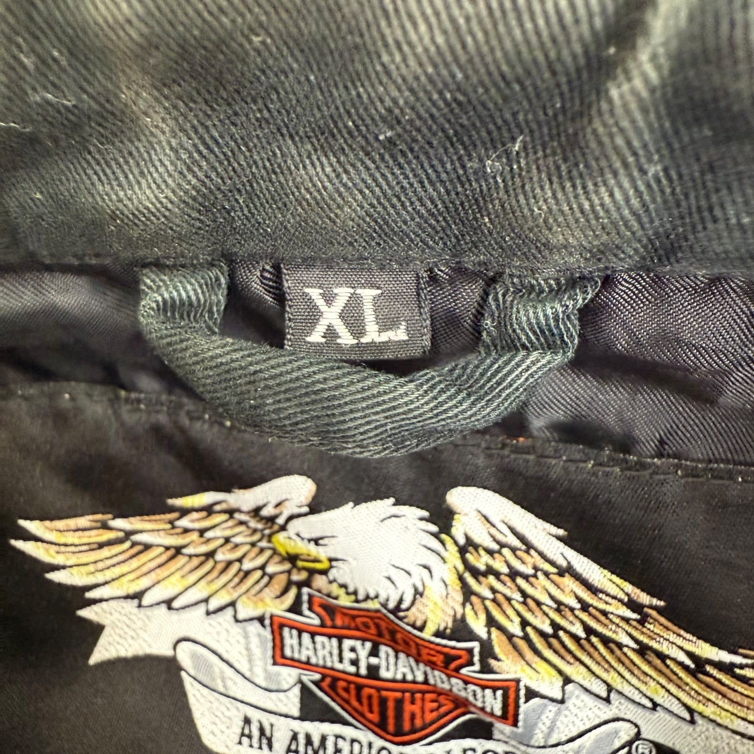 Vintage Harley Davidson Motorcycle Jacket Black