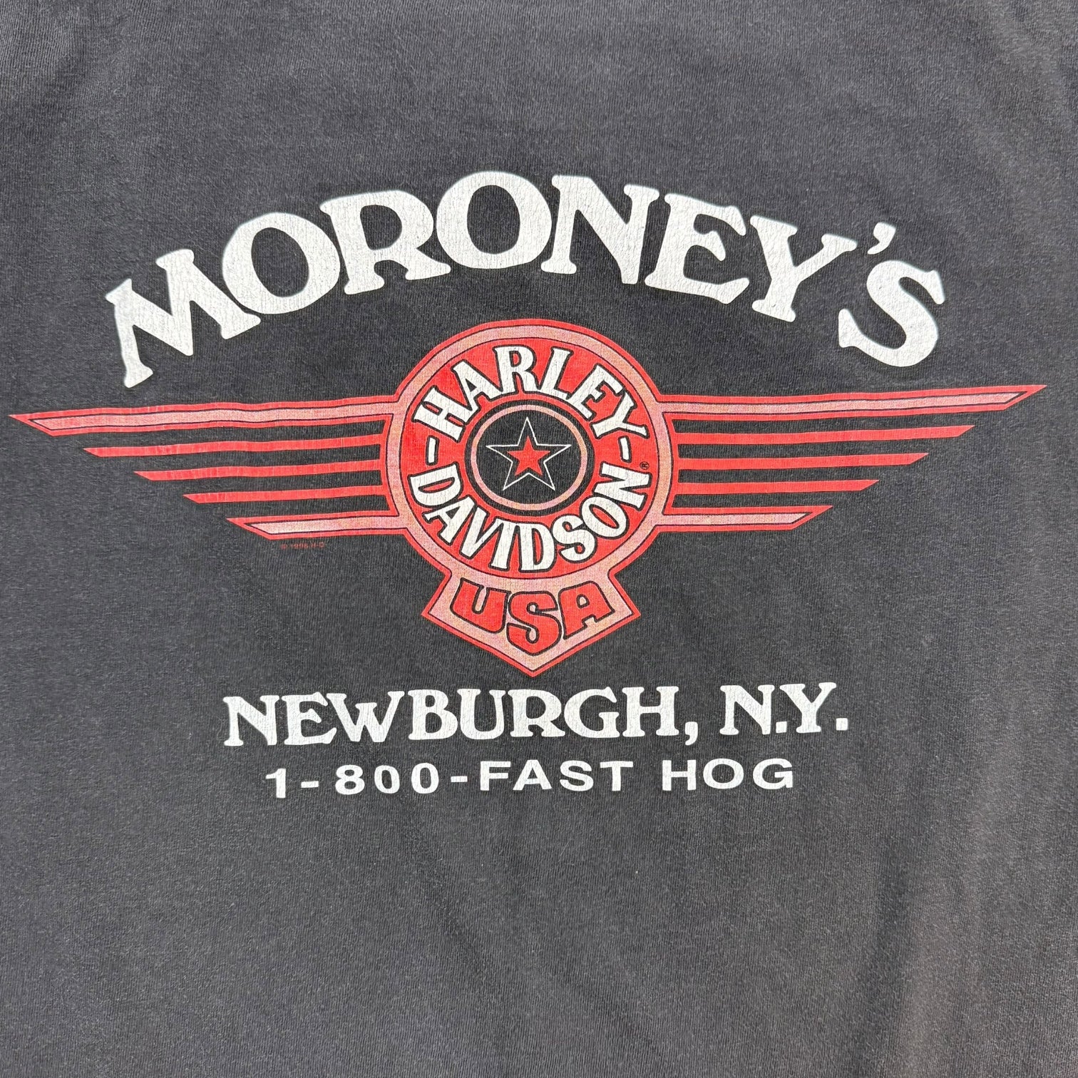 Vintage Harley Davidson Of Newburgh NY Tee Black